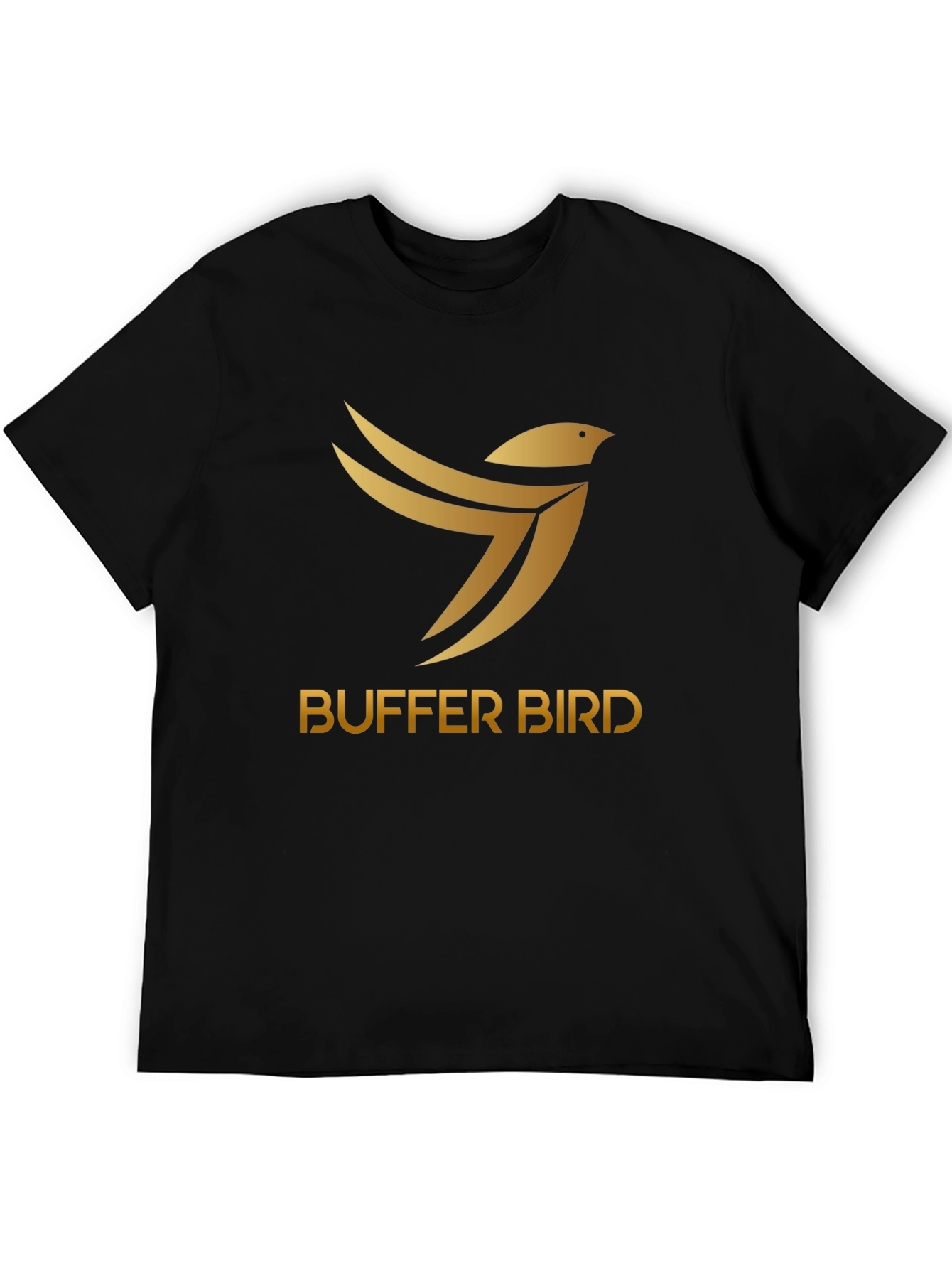 Buffer Bird Graphic Tee - Stylish Black T-Shirt