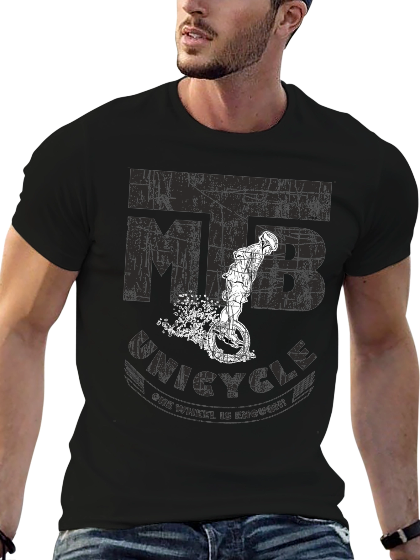 MTB Unicycle T-Shirt - One Wheel is Enough!