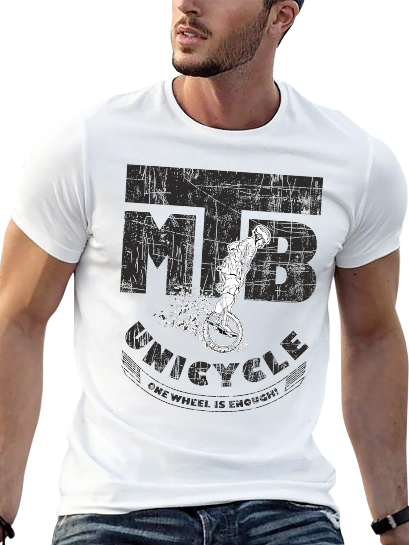 MTB Unicycle T-Shirt - One Wheel is Enough!