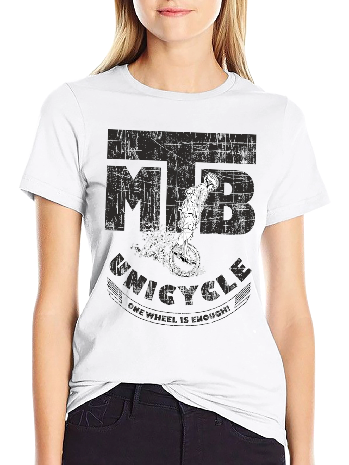 MTB Unicycle T-Shirt - One Wheel is Enough!