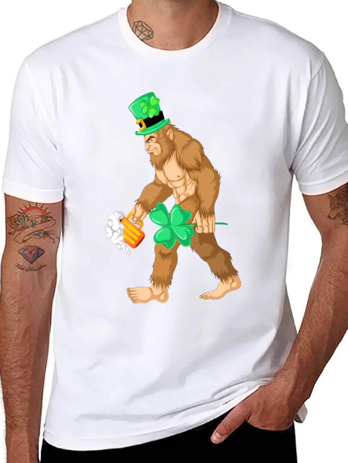 Leprechaun Bigfoot St. Patricks Day Tee
