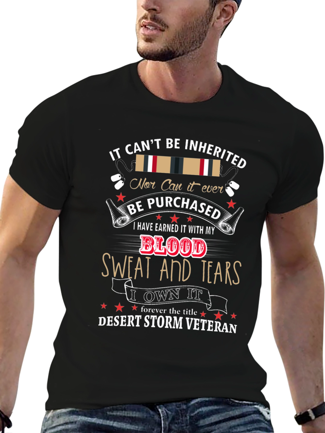 Desert Storm Veteran T-Shirt - Earned Not Inherited