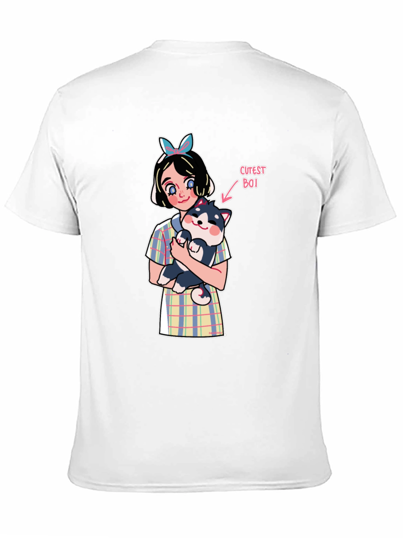 Cute Girl & Dog Graphic Tee