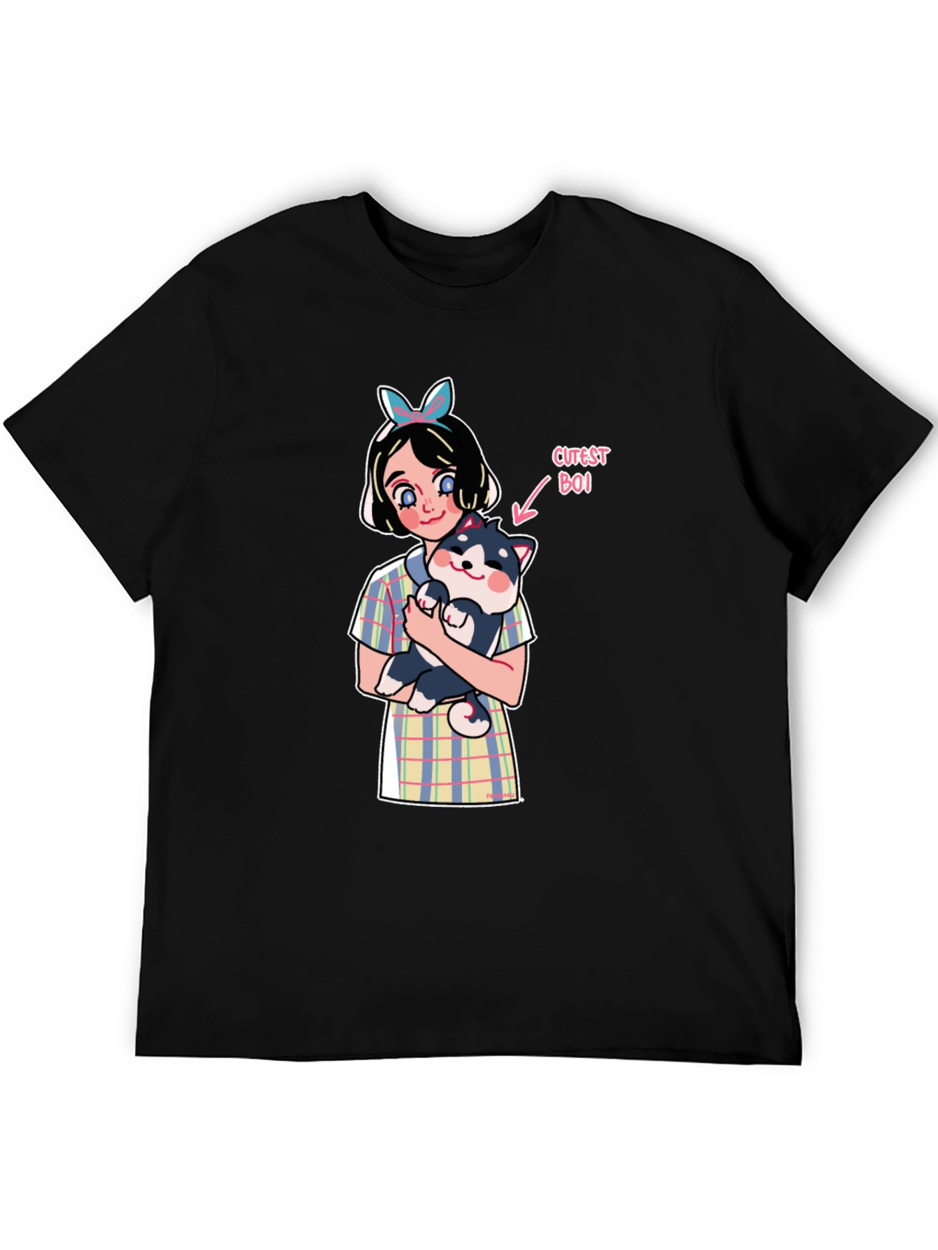 Cute Girl & Dog Graphic Tee