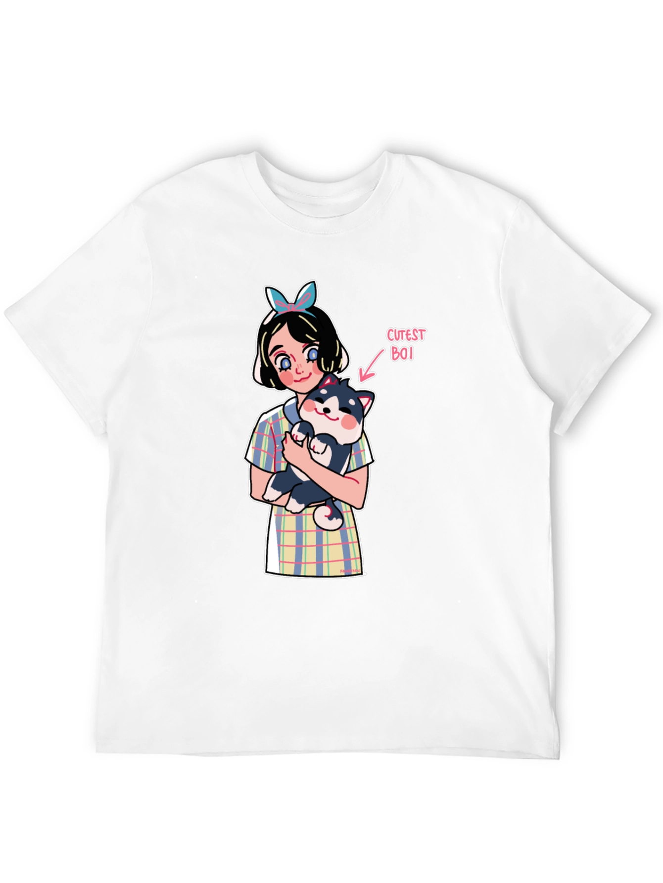 Cute Girl & Dog Graphic Tee