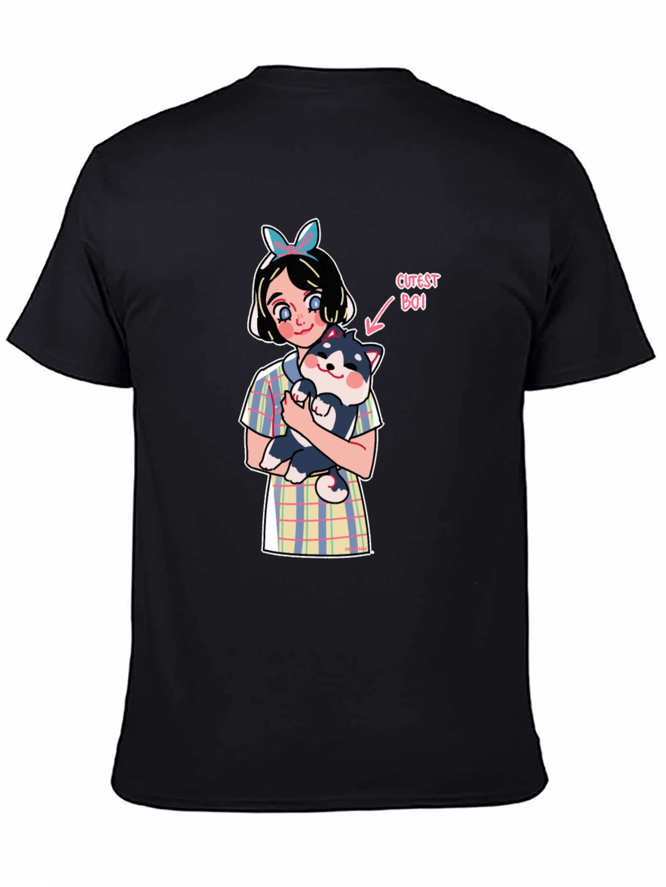 Cute Girl & Dog Graphic Tee