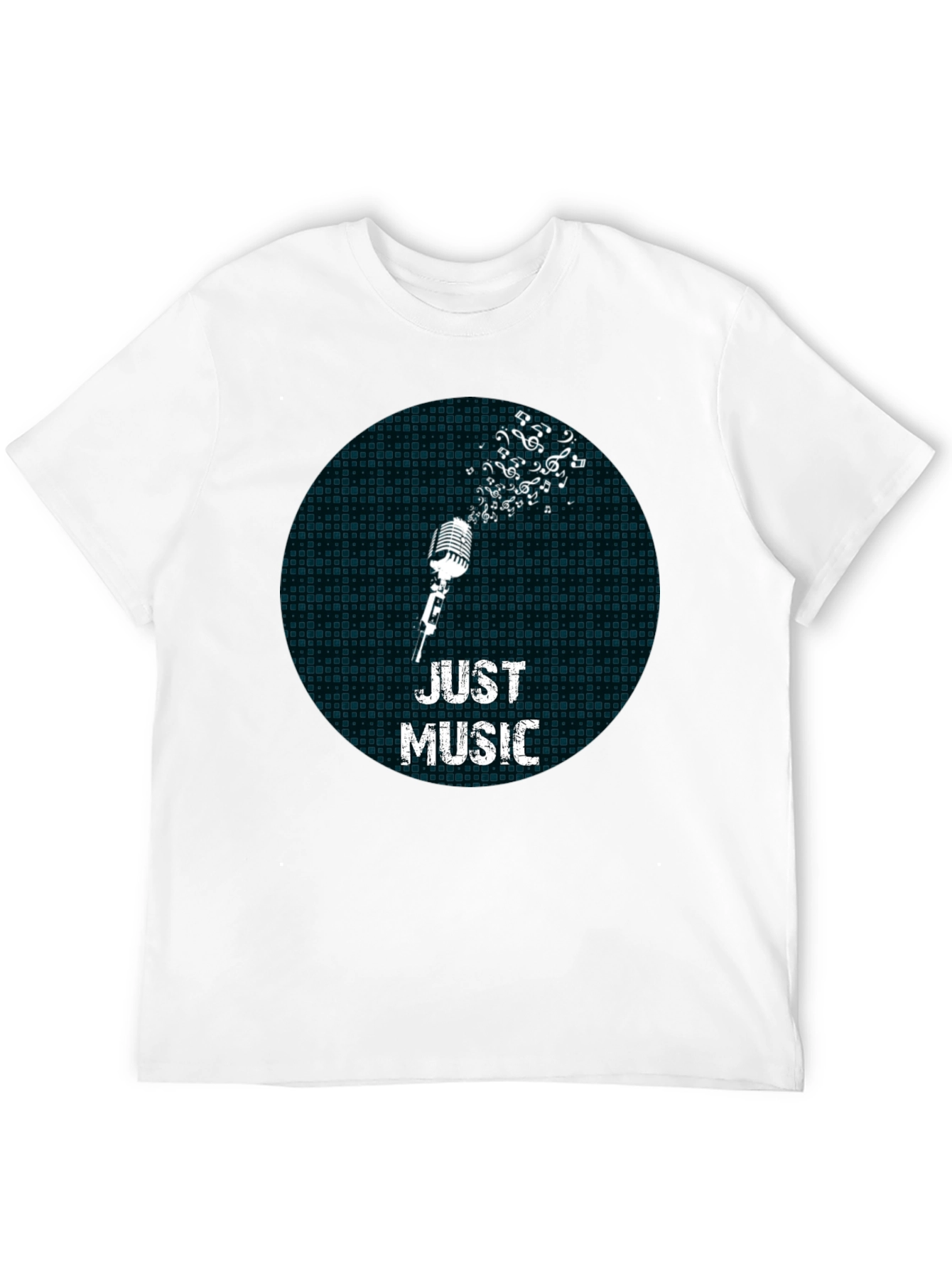 Just Music Mens Black Graphic Tee