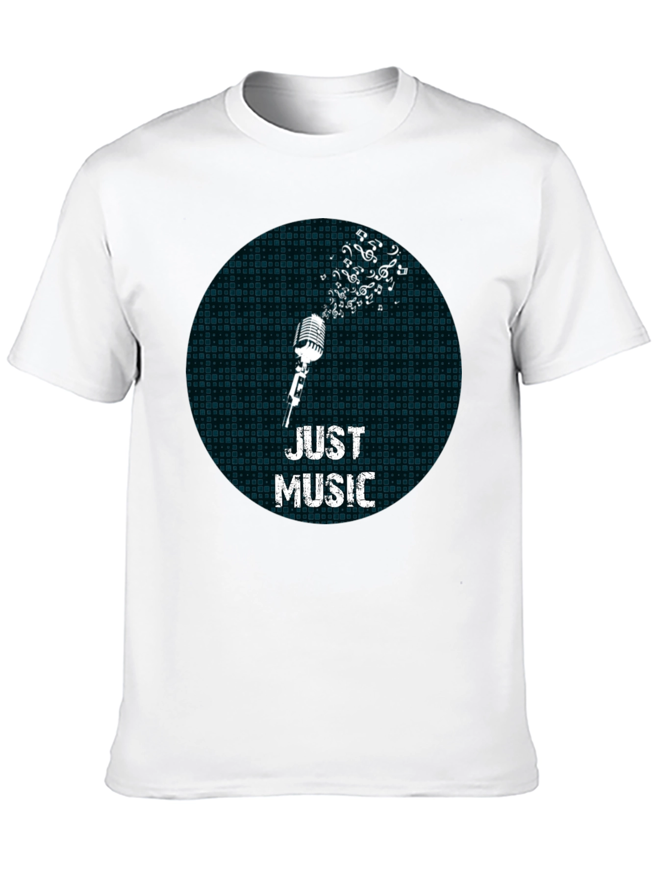 Just Music Mens Black Graphic Tee