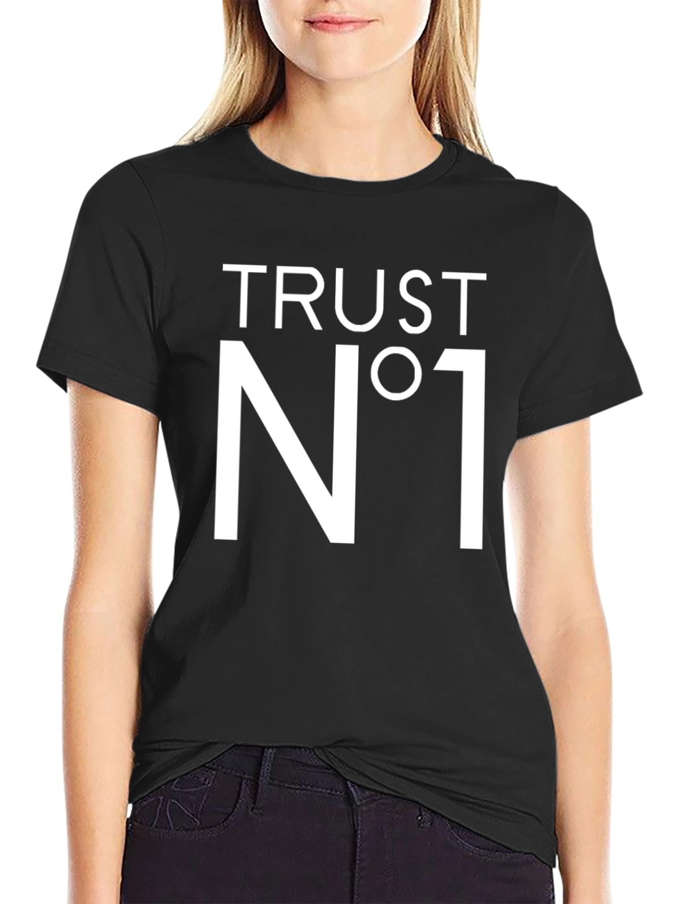 Trust No One T-Shirt - Black Crew Neck