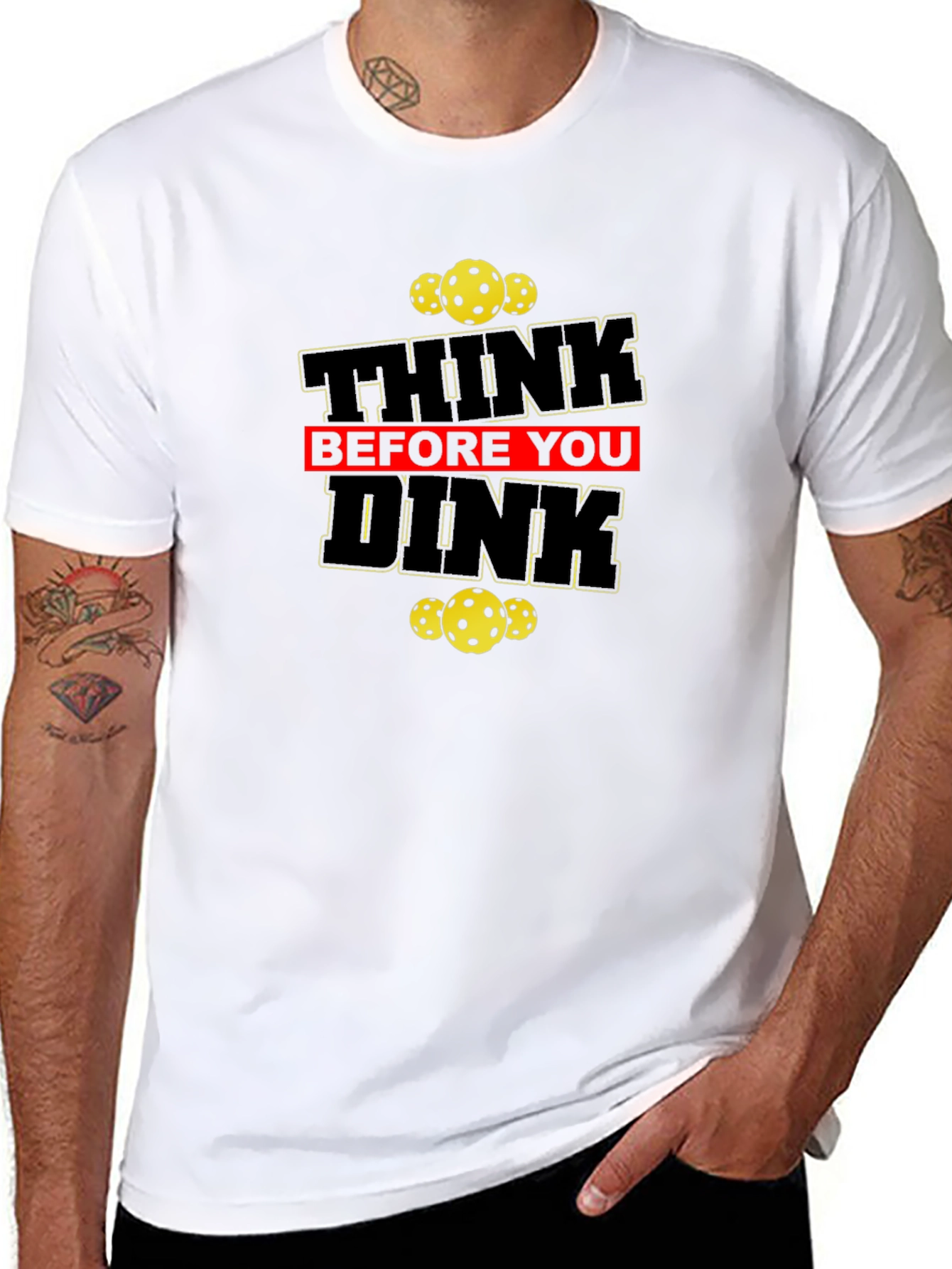 Think Before You Dink Pickleball T-Shirt