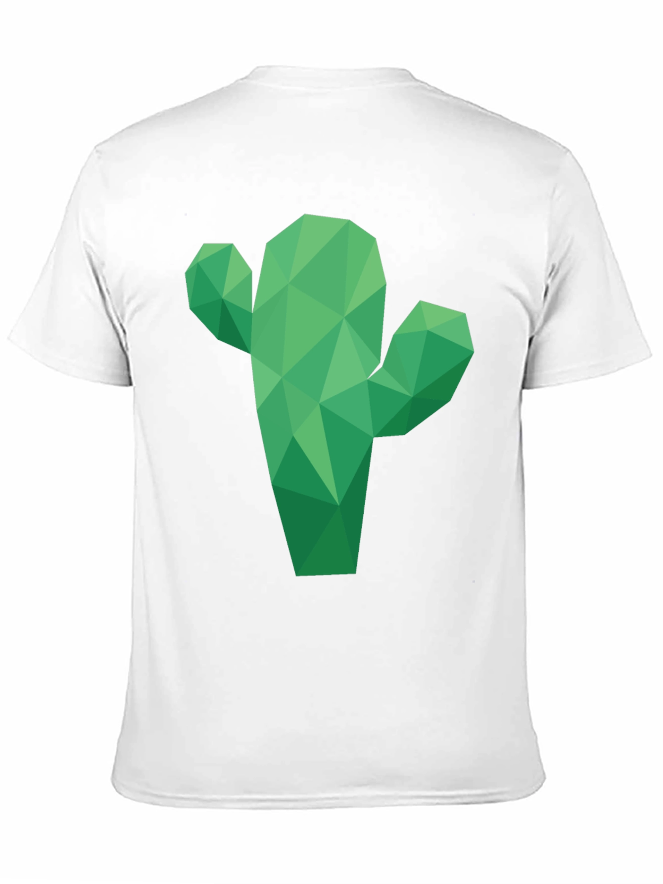 Geometric Cactus Graphic T-Shirt - Black