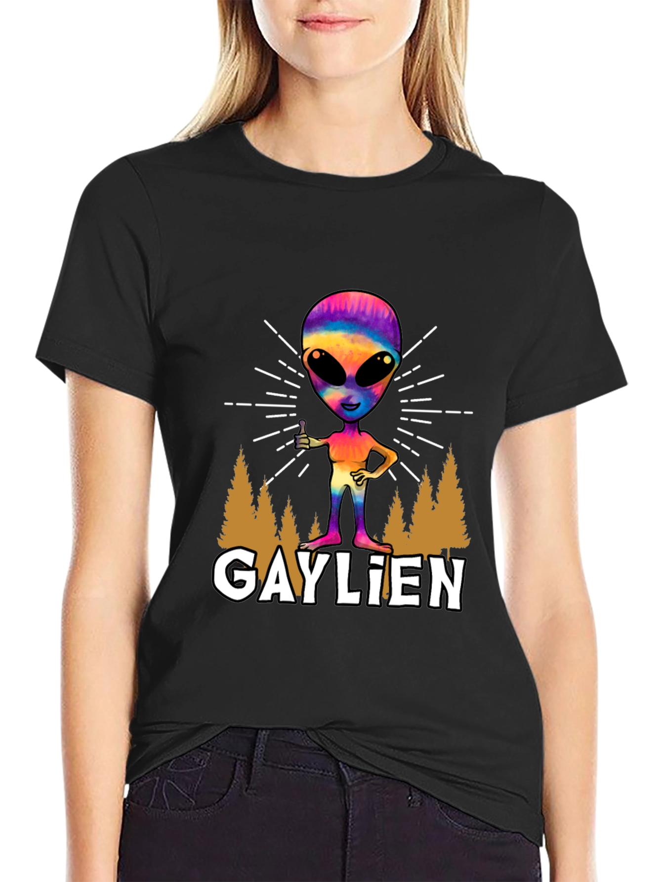 Gaylien Graphic Tee - Pride Alien T-Shirt