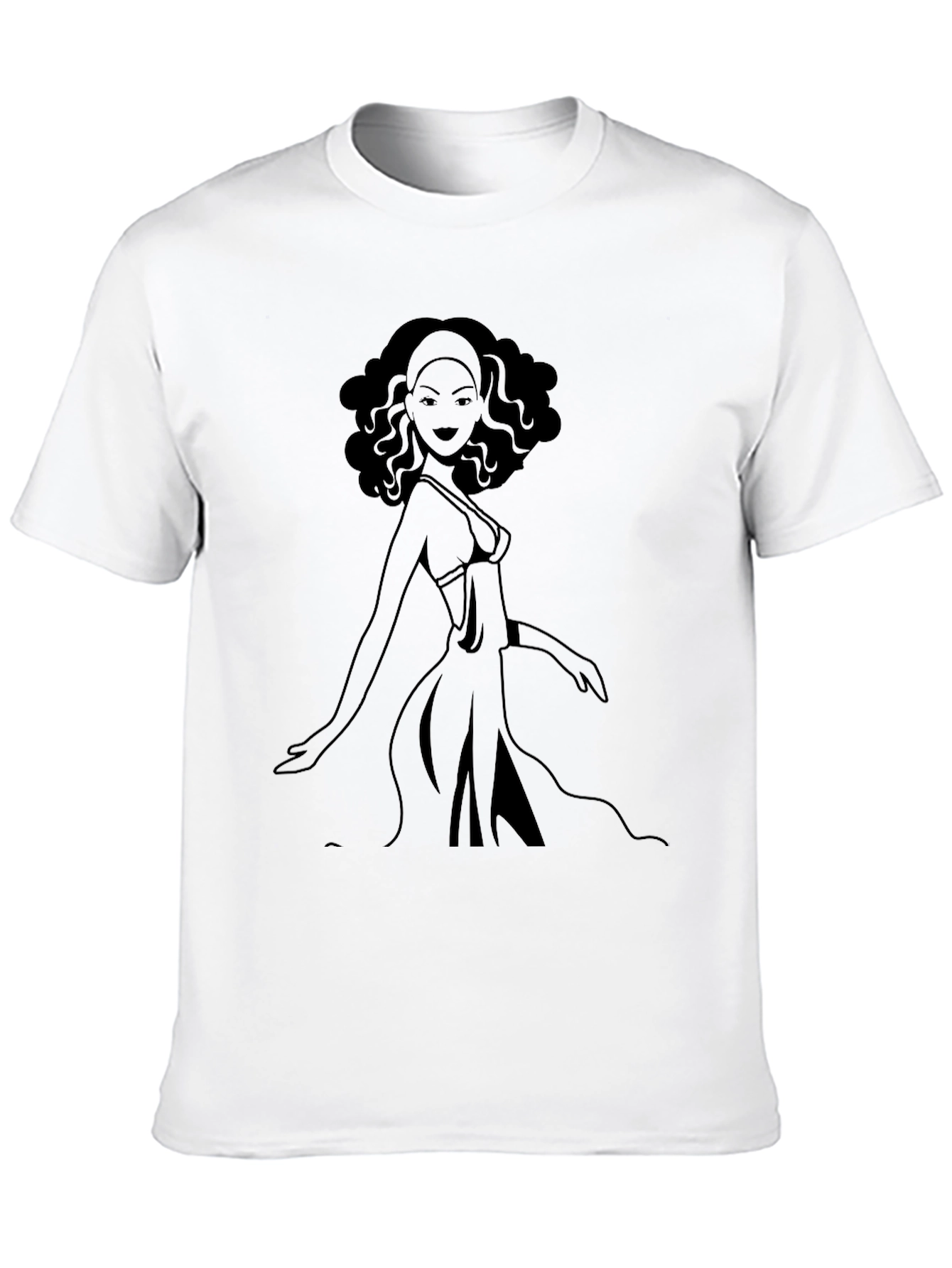 Silhouette Woman Graphic Black Tee