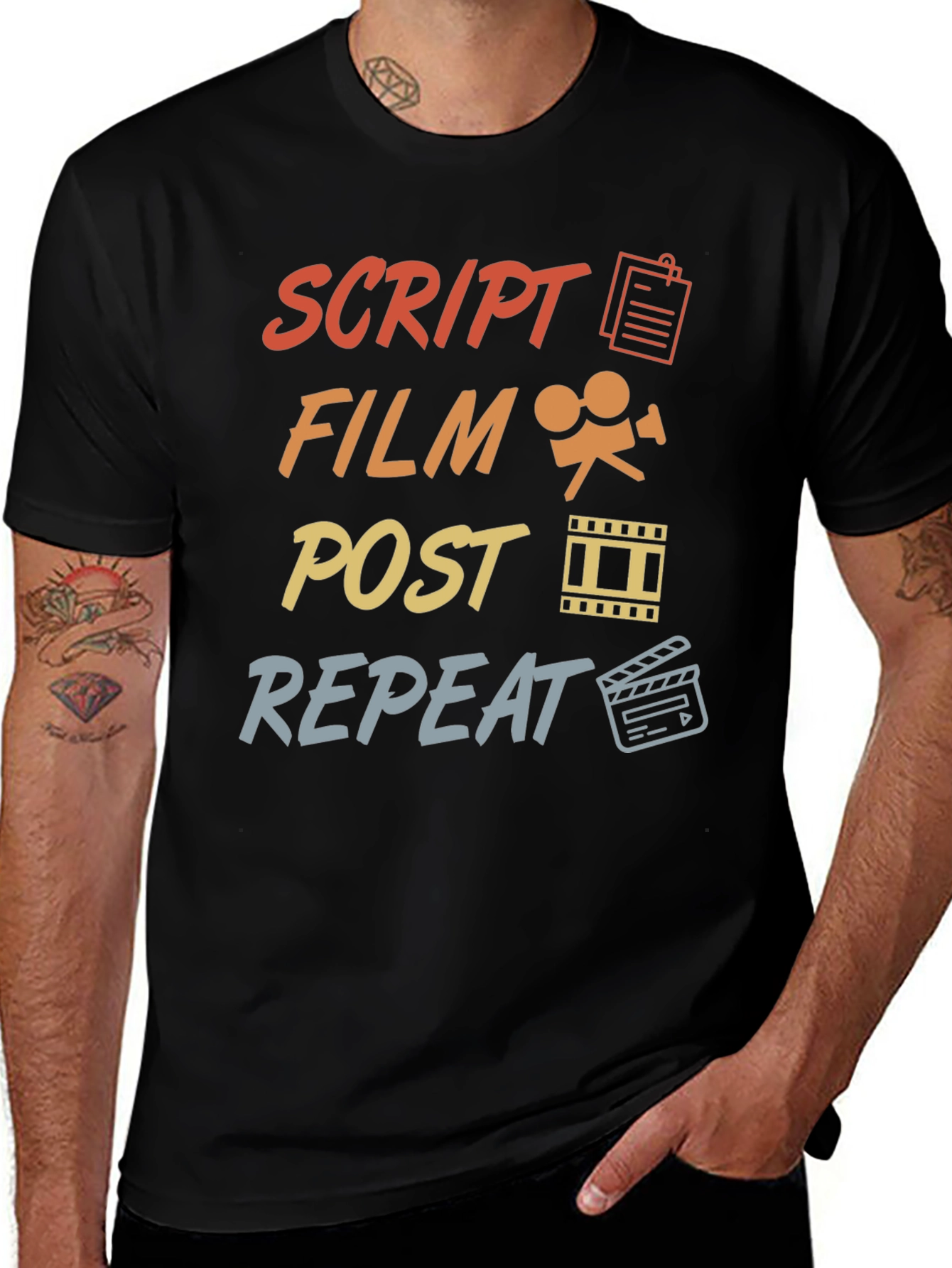 Script Film Post Repeat Movie Maker T-Shirt