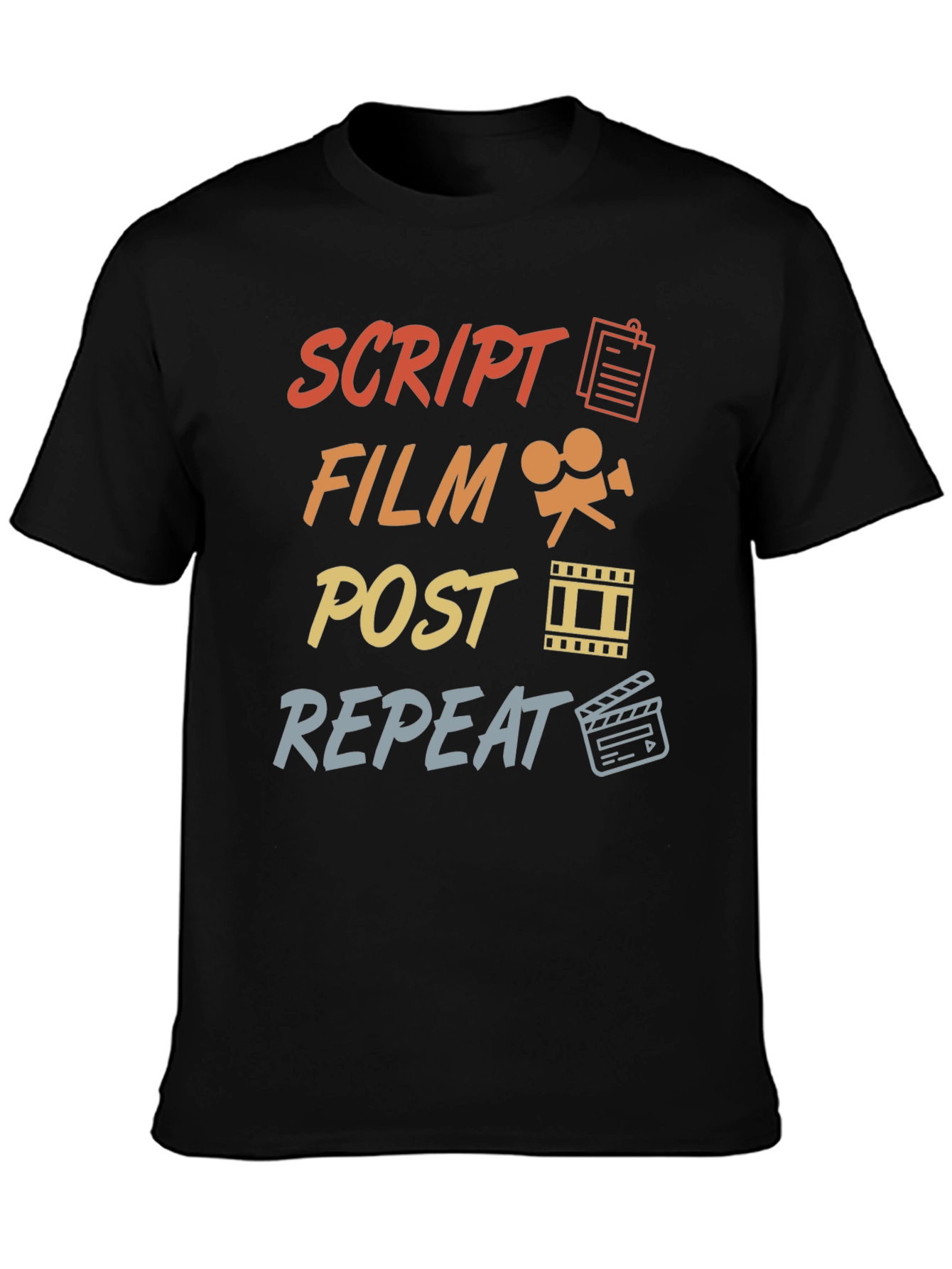 Script Film Post Repeat Movie Maker T-Shirt