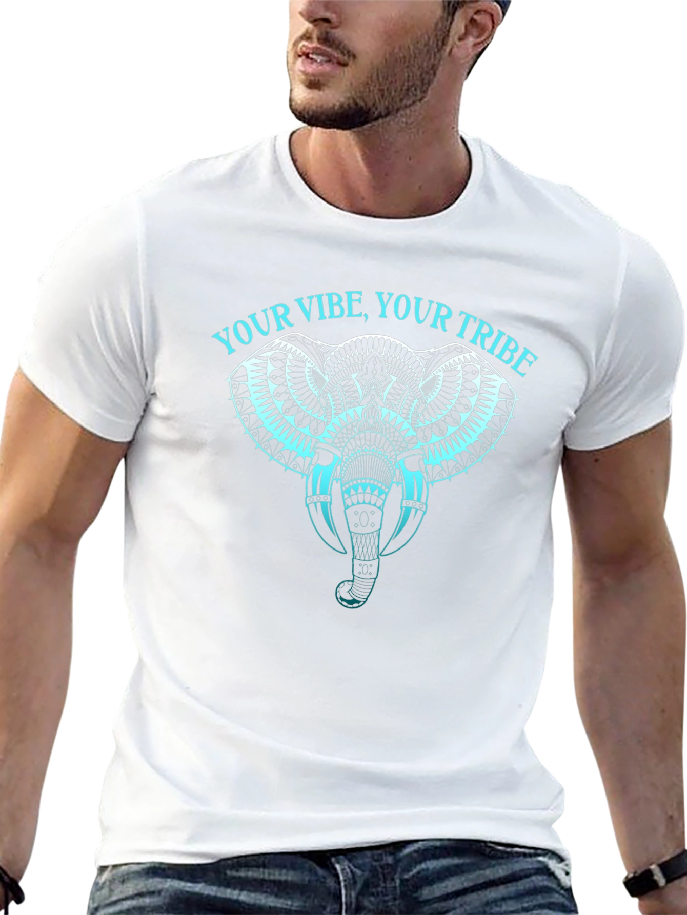 Tribal Elephant Graphic Tee - Your Vibe Your Tribe