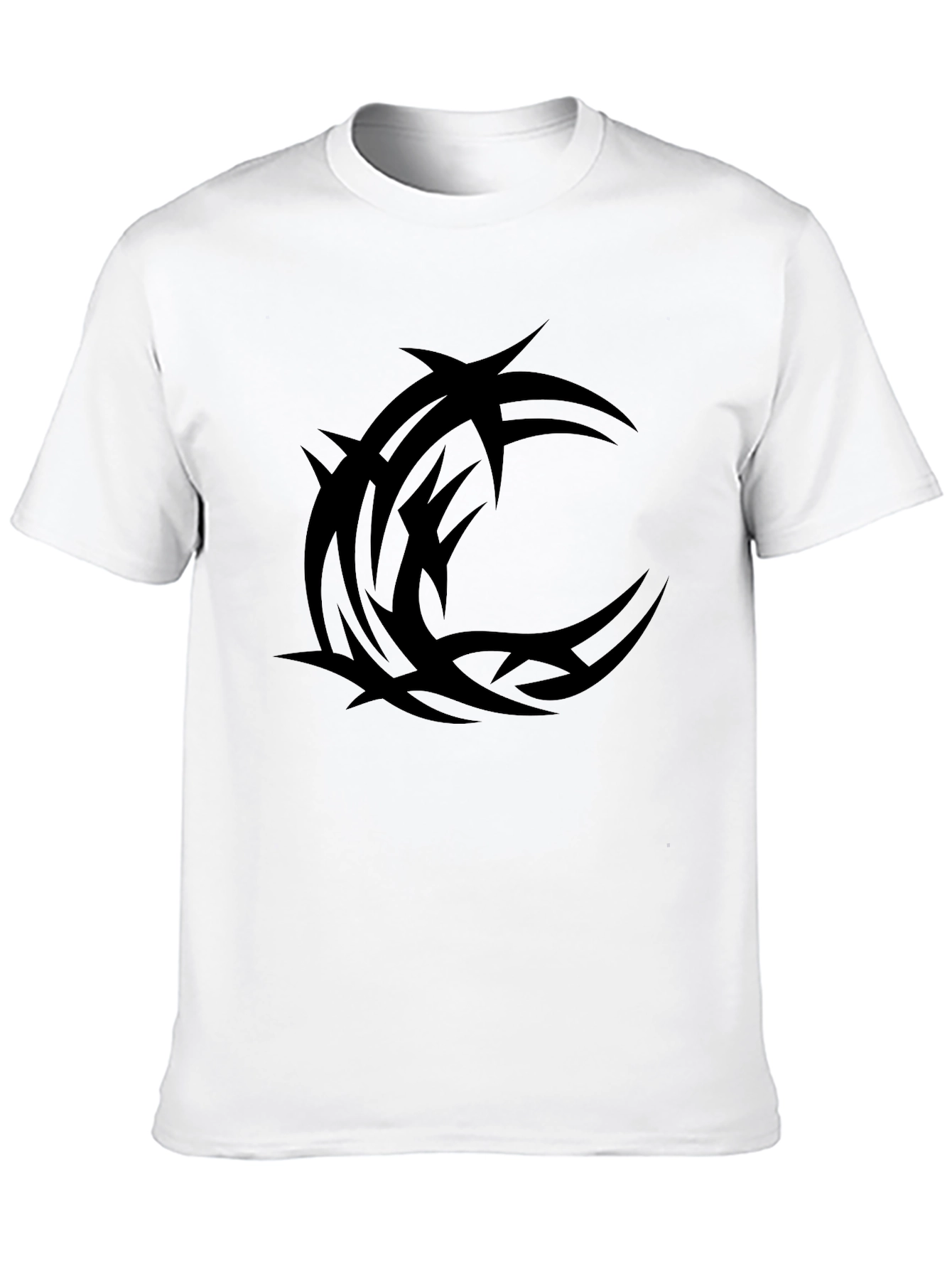 Tribal Crescent Graphic Black T-Shirt
