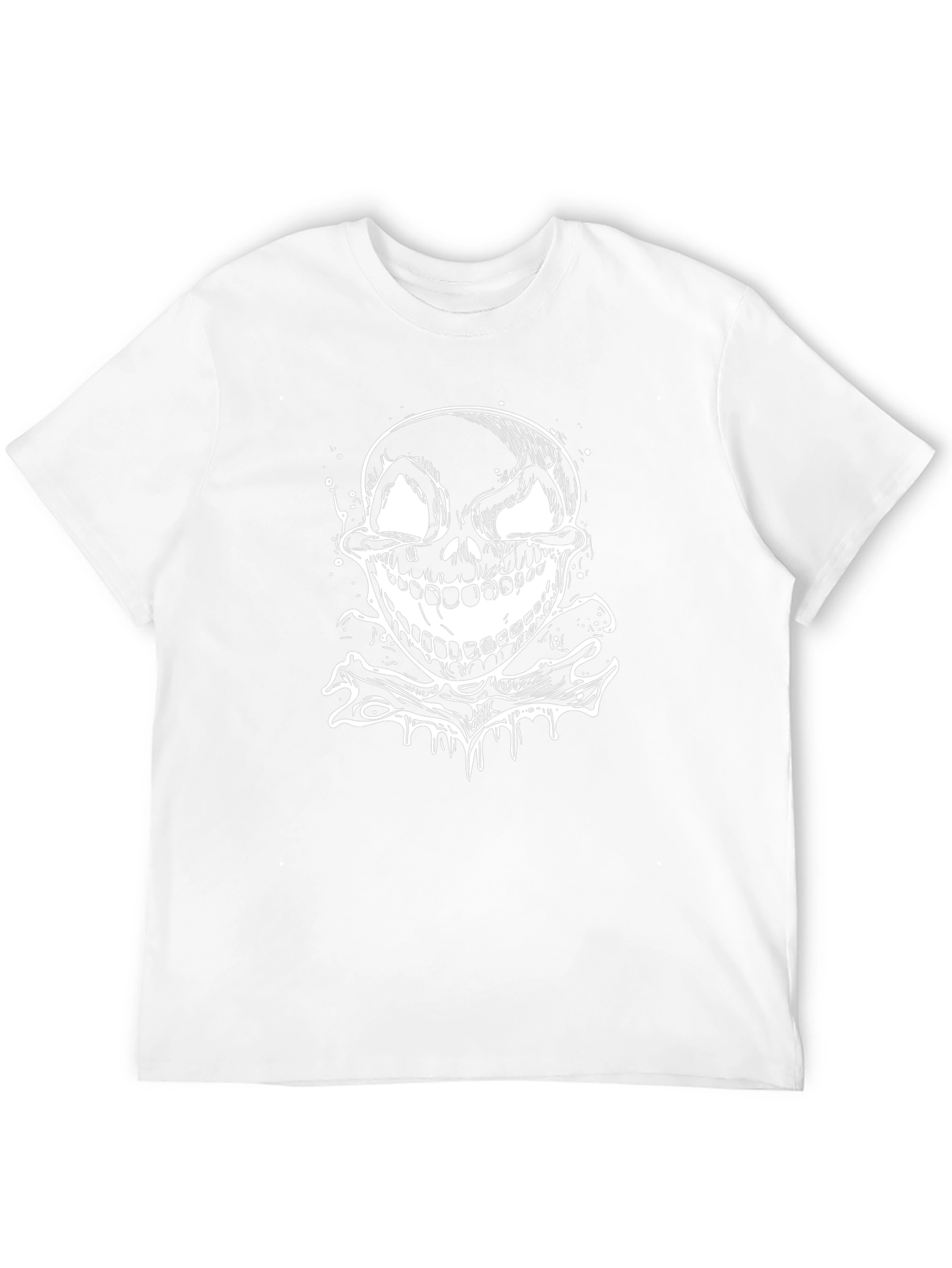 Skull and Crossbones Graphic T-Shirt - Bold Black Tee