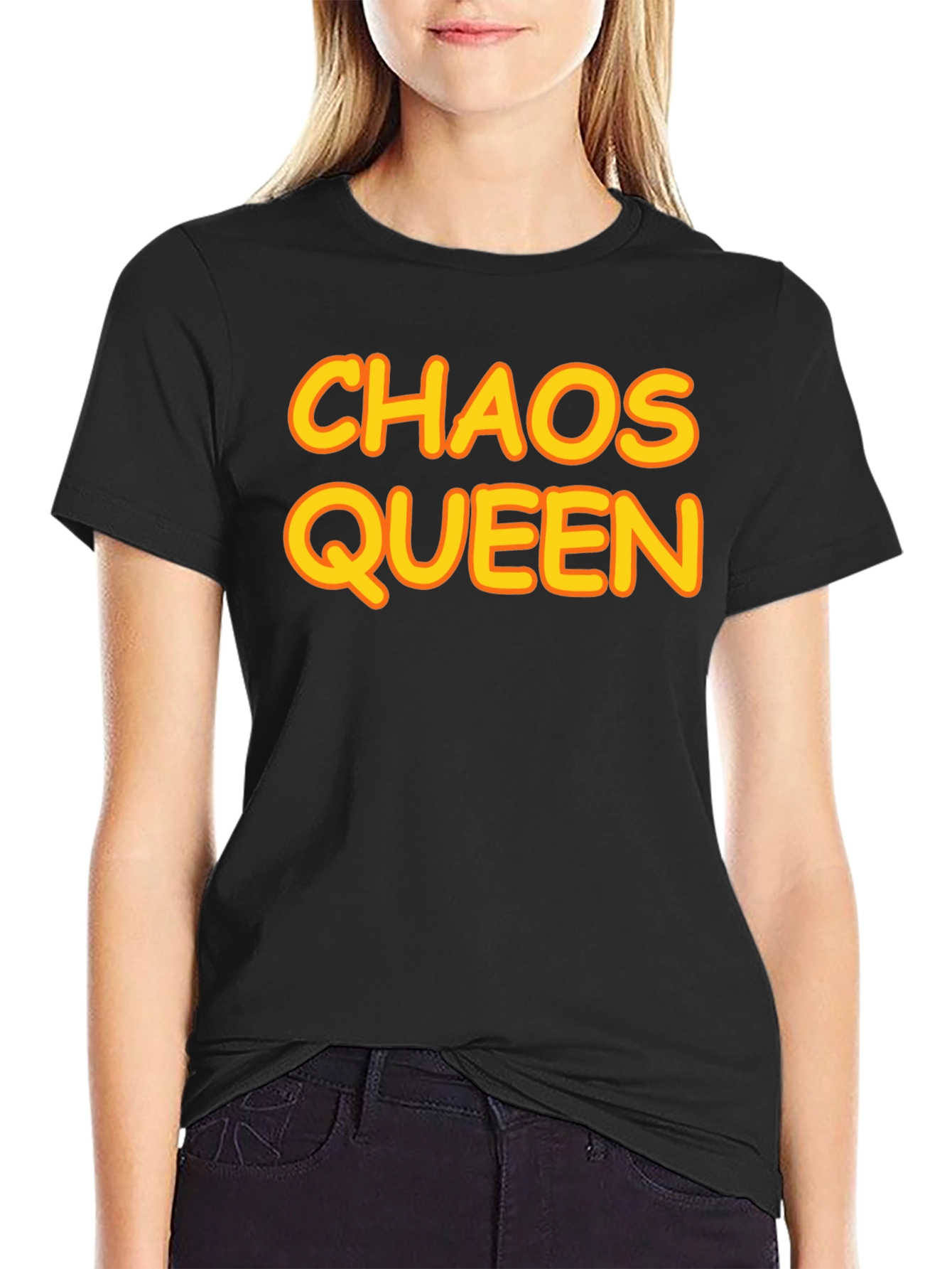 Chaos Queen Graphic T-Shirt - Black