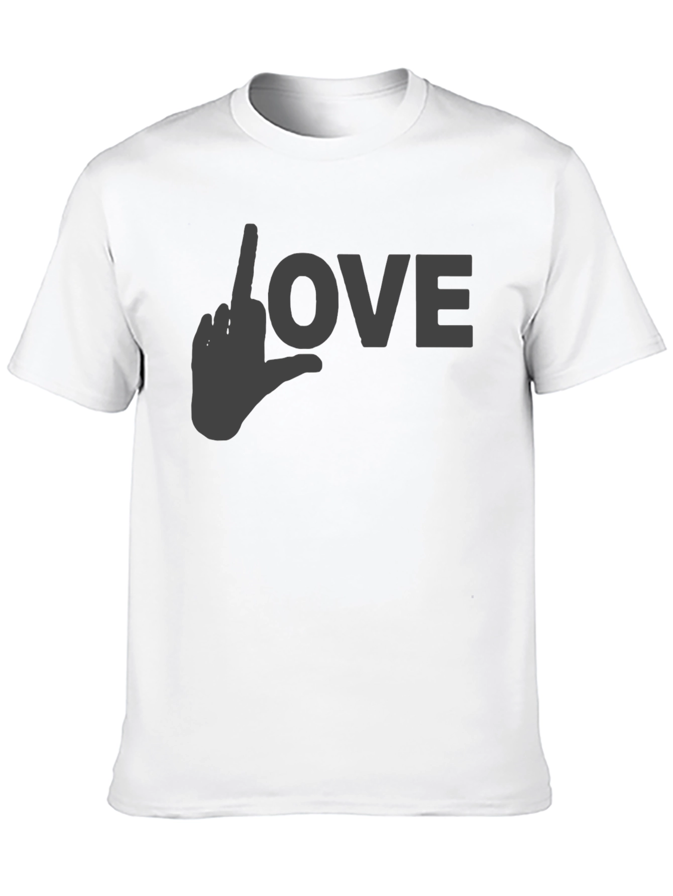 Love Gesture Graphic T-Shirt - Black