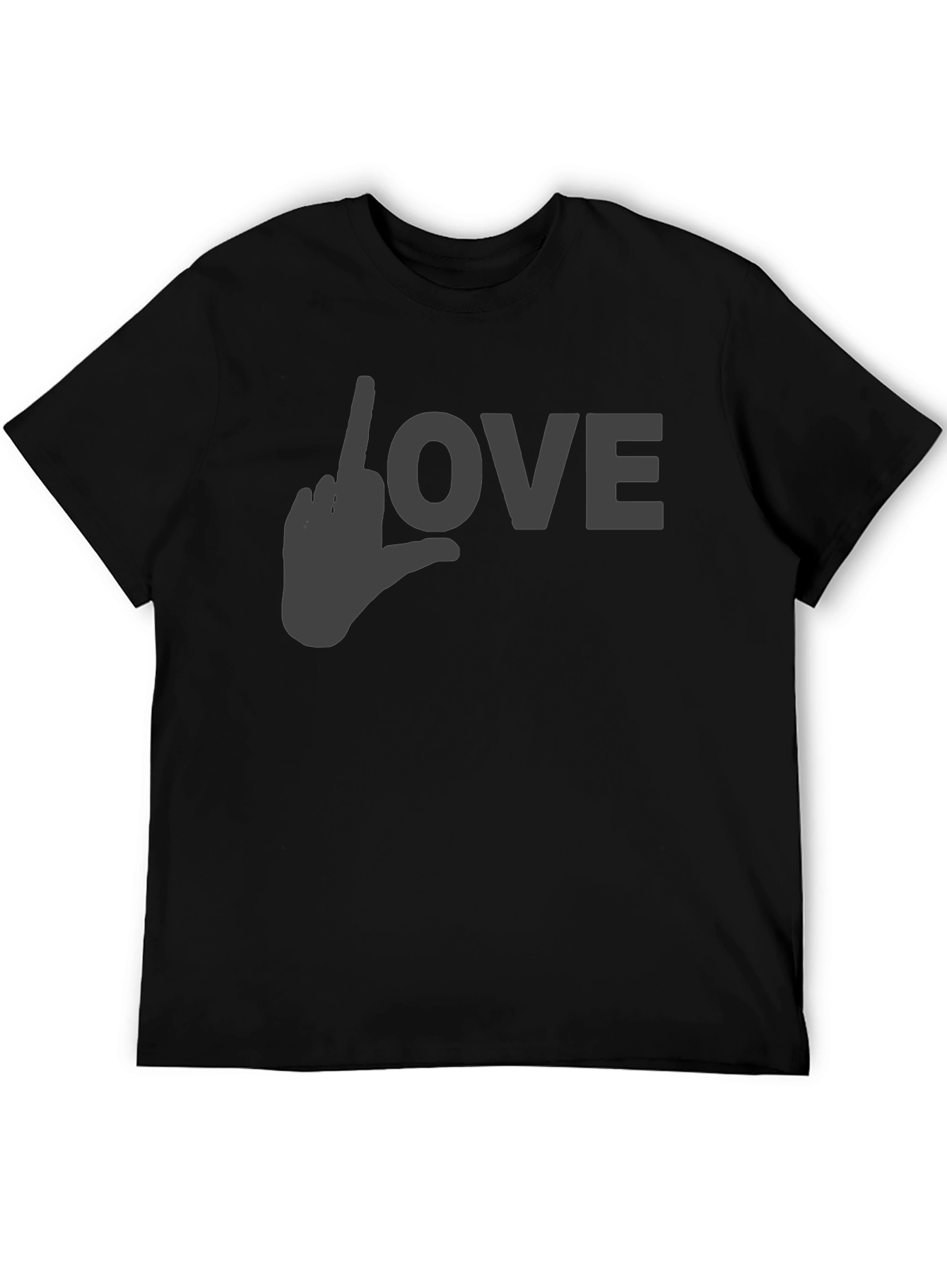 Love Gesture Graphic T-Shirt - Black