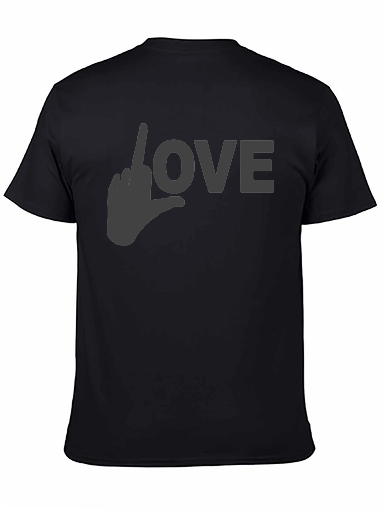 Love Gesture Graphic T-Shirt - Black