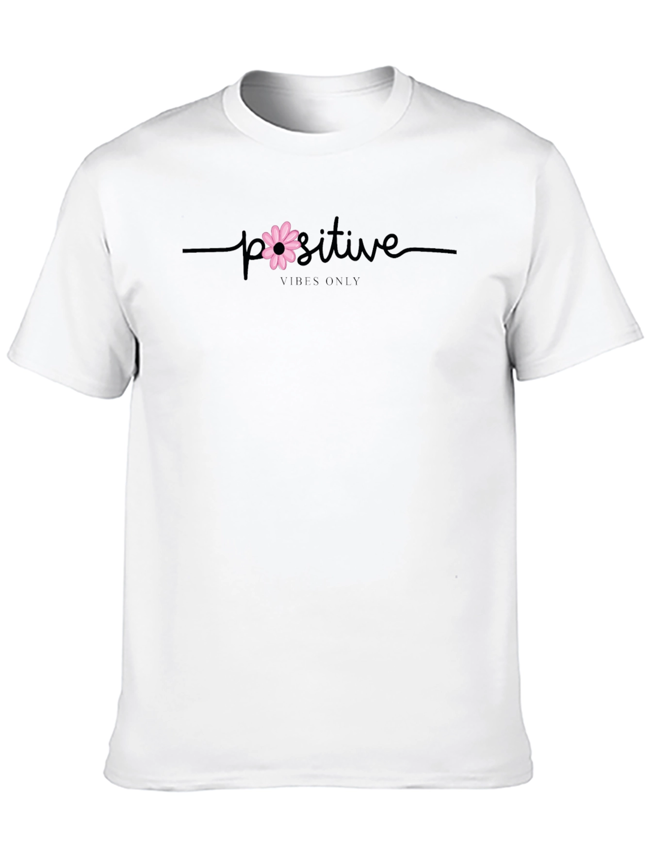 Positive Vibes Only T-Shirt - Black Casual Tee