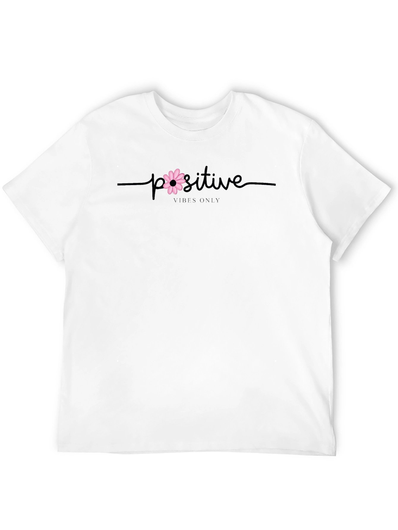 Positive Vibes Only T-Shirt - Black Casual Tee