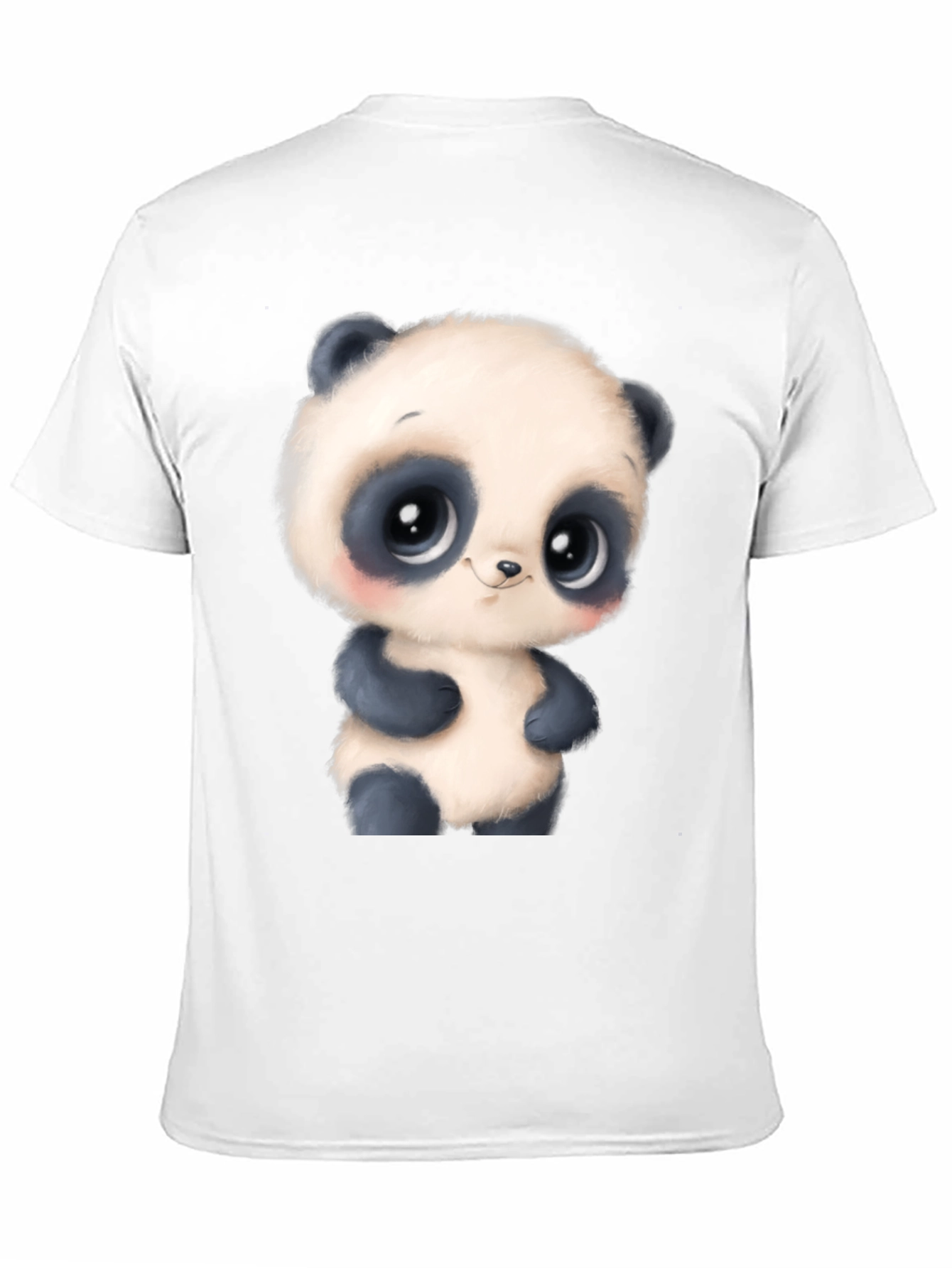 Cute Panda Bear Graphic Tee - Black T-Shirt