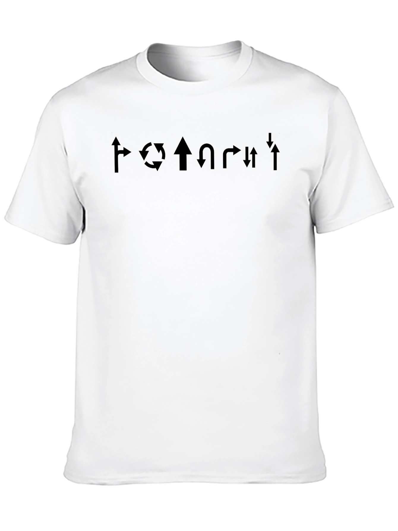 Arrow Directional Print Mens Black T-Shirt