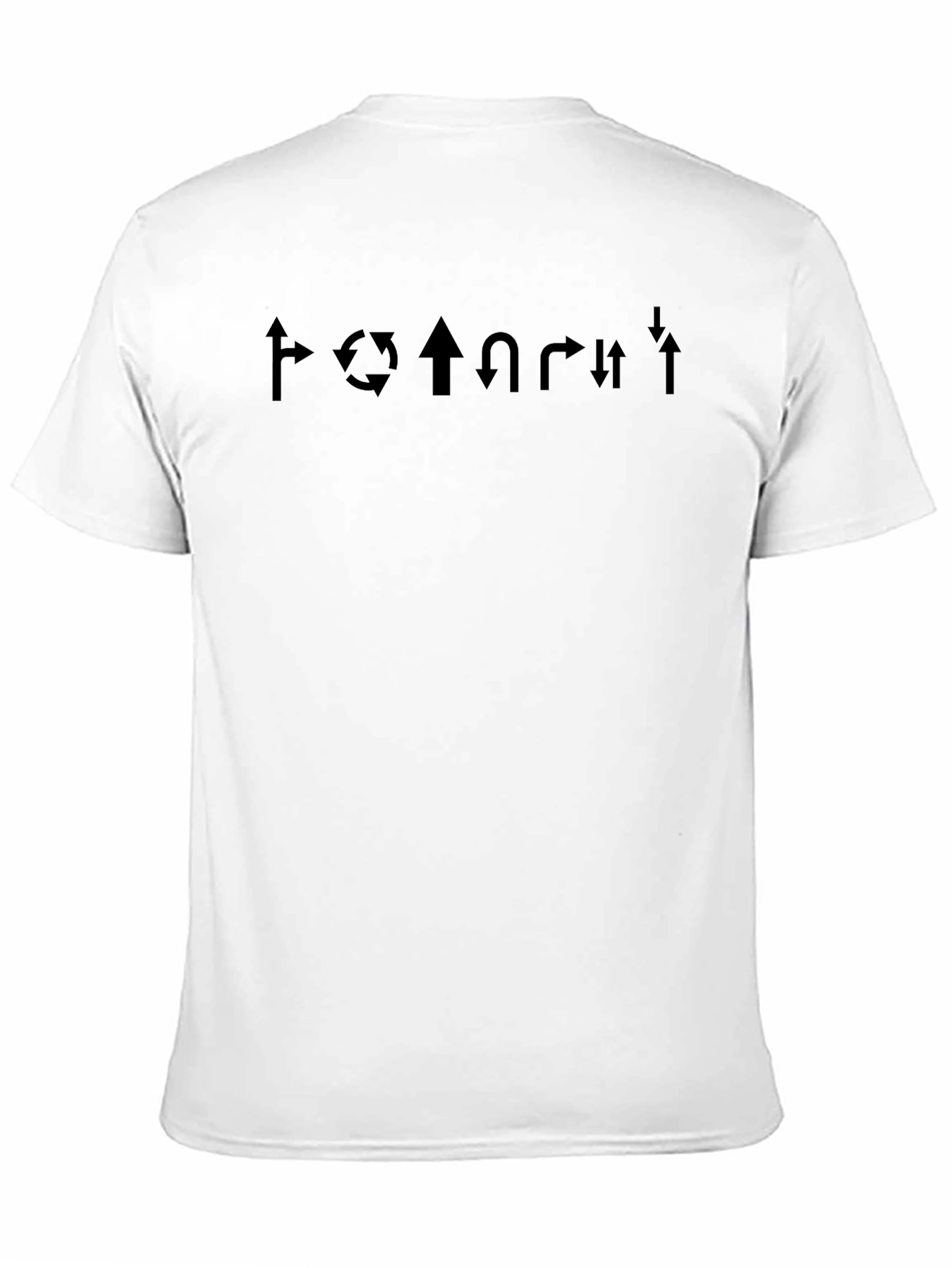 Arrow Directional Print Mens Black T-Shirt