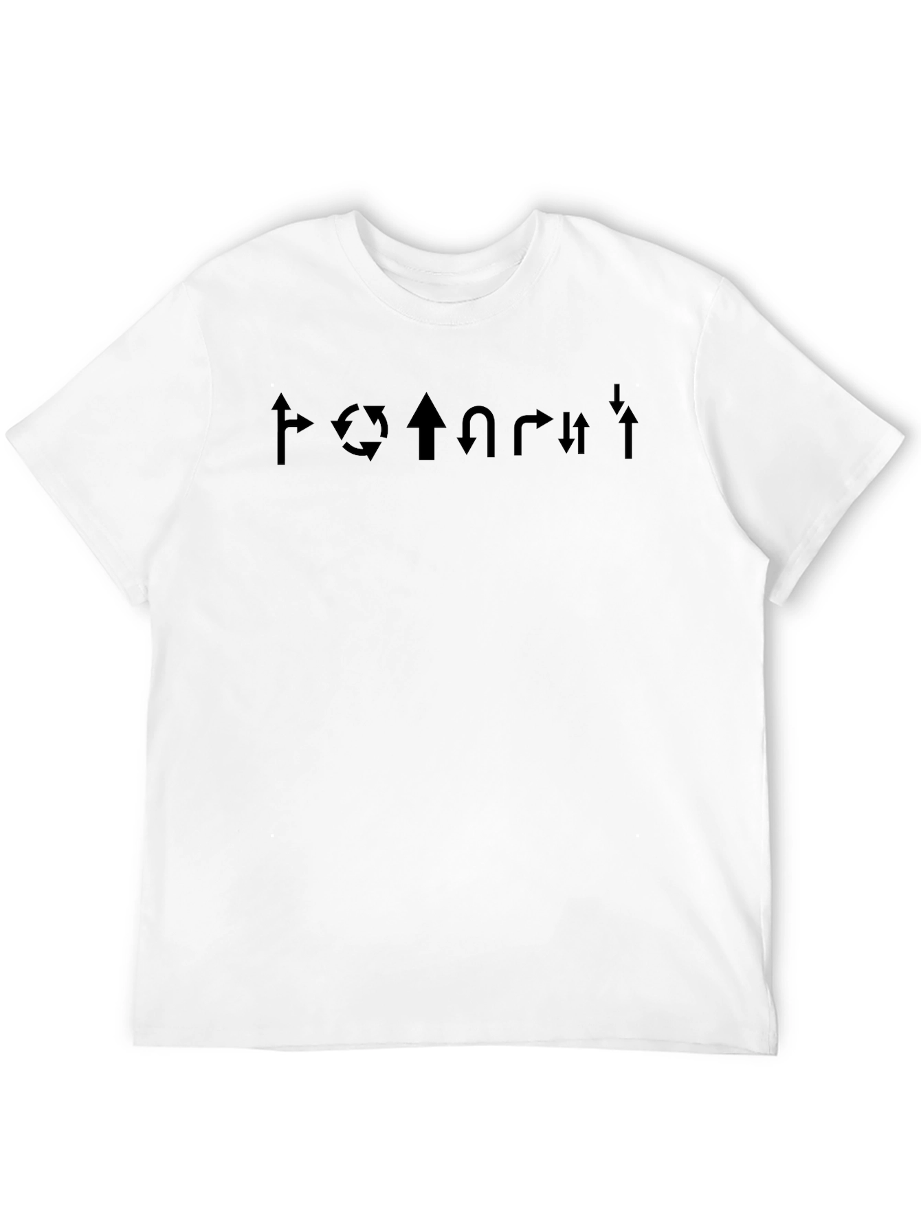 Arrow Directional Print Mens Black T-Shirt