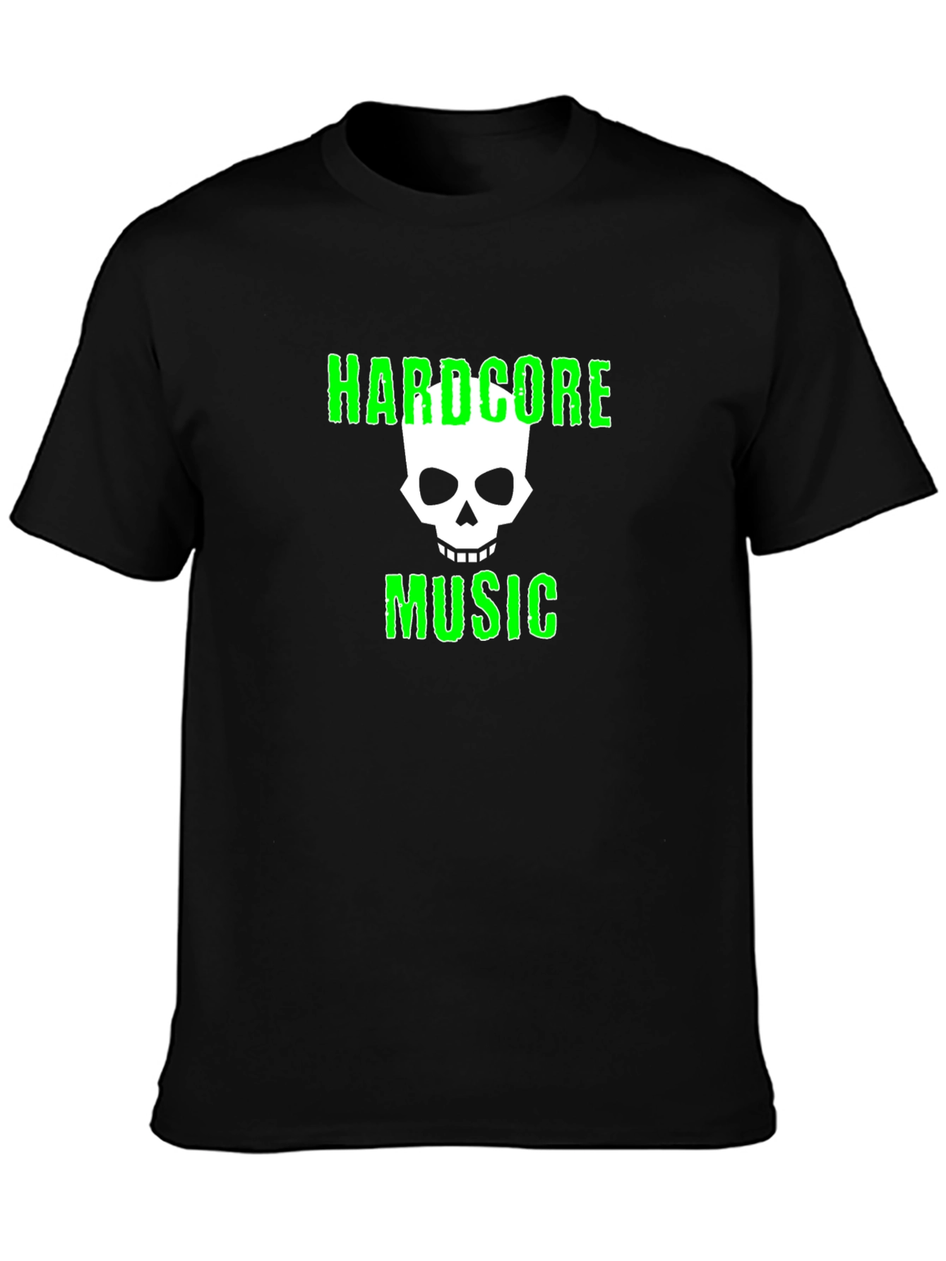 Hardcore Music T-Shirt with Skull Graphic