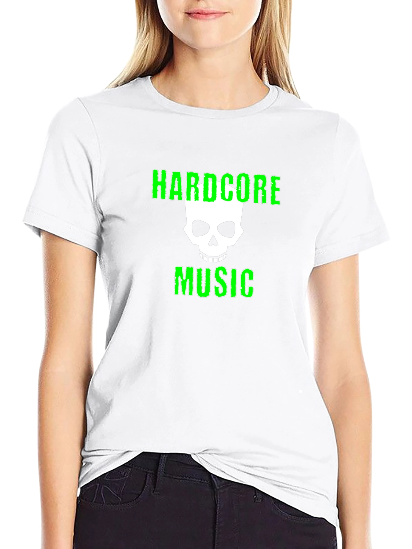 Hardcore Music T-Shirt with Skull Graphic
