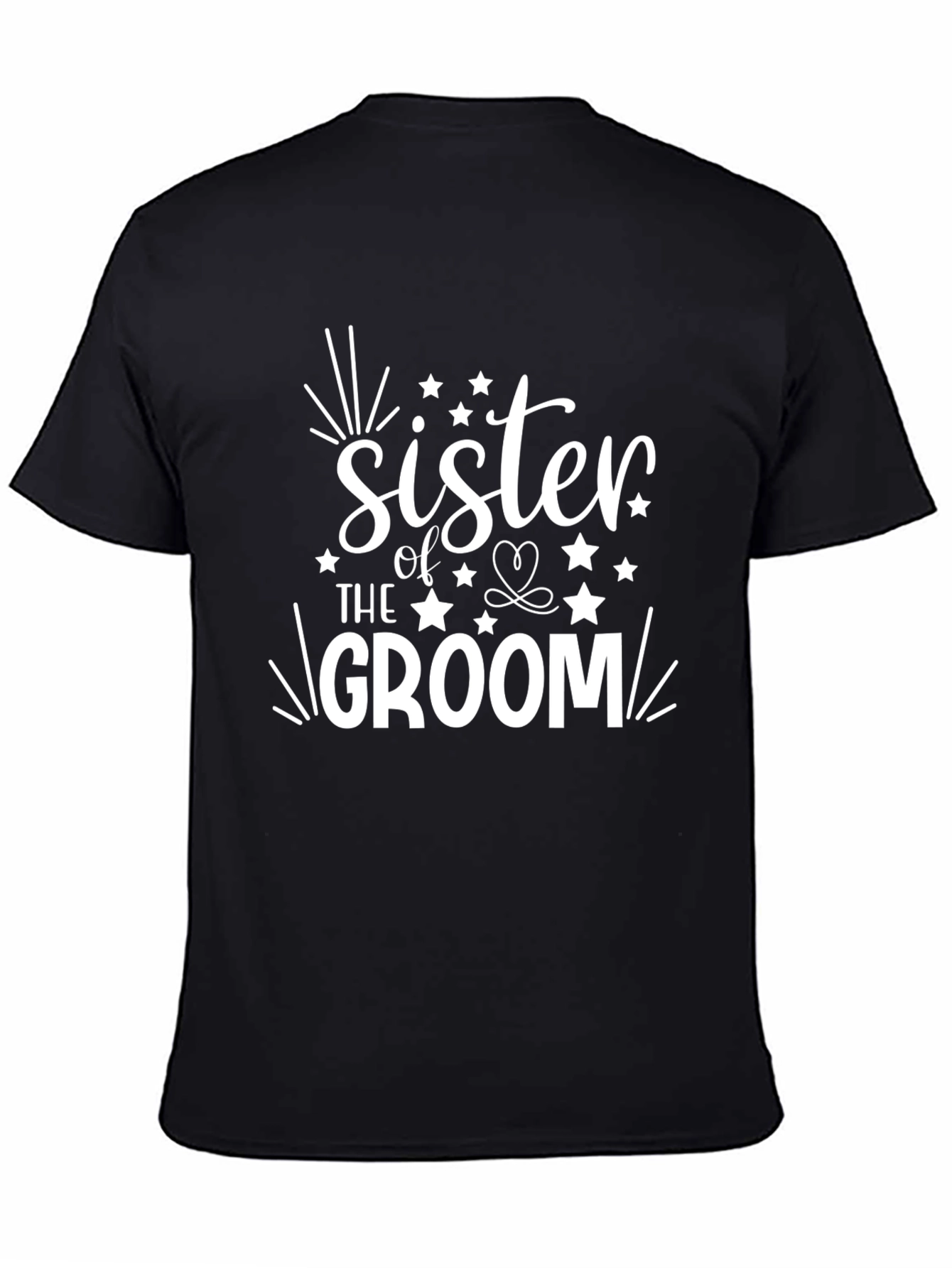 Sister of the Groom Black T-Shirt