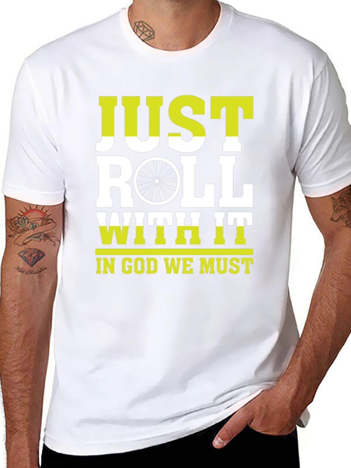 Just Roll With It T-Shirt |  Cycling Inspiration Tee