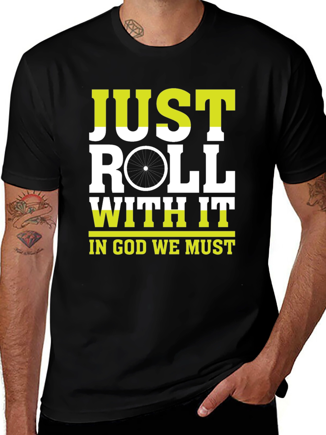 Just Roll With It T-Shirt |  Cycling Inspiration Tee