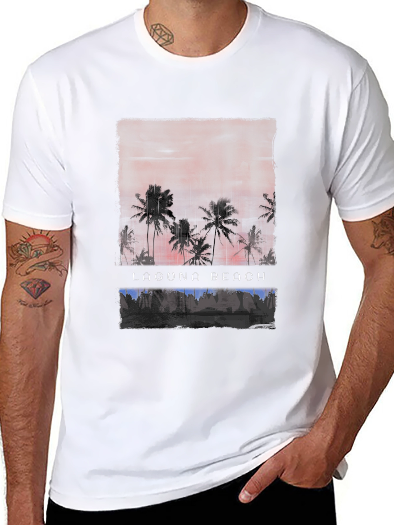 Laguna Beach Palm Tree Graphic Tee