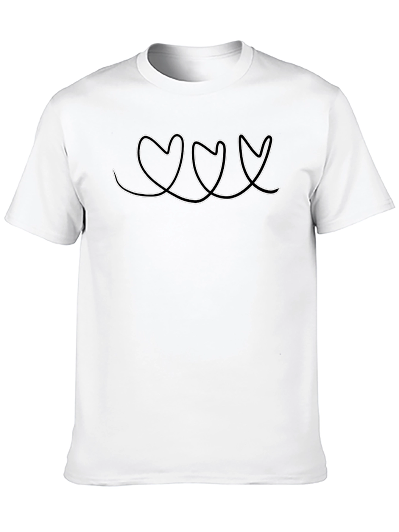 Heart Line Art T-Shirt - Minimalist Design