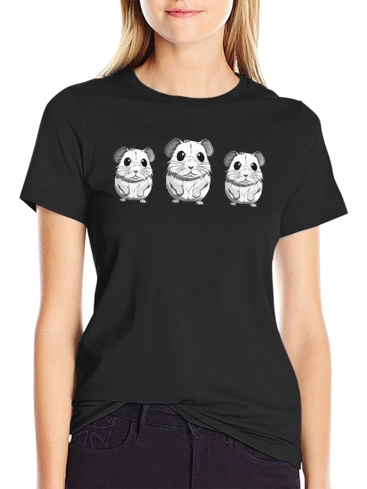 Cute Hamster T-Shirt - Black Graphic Tee