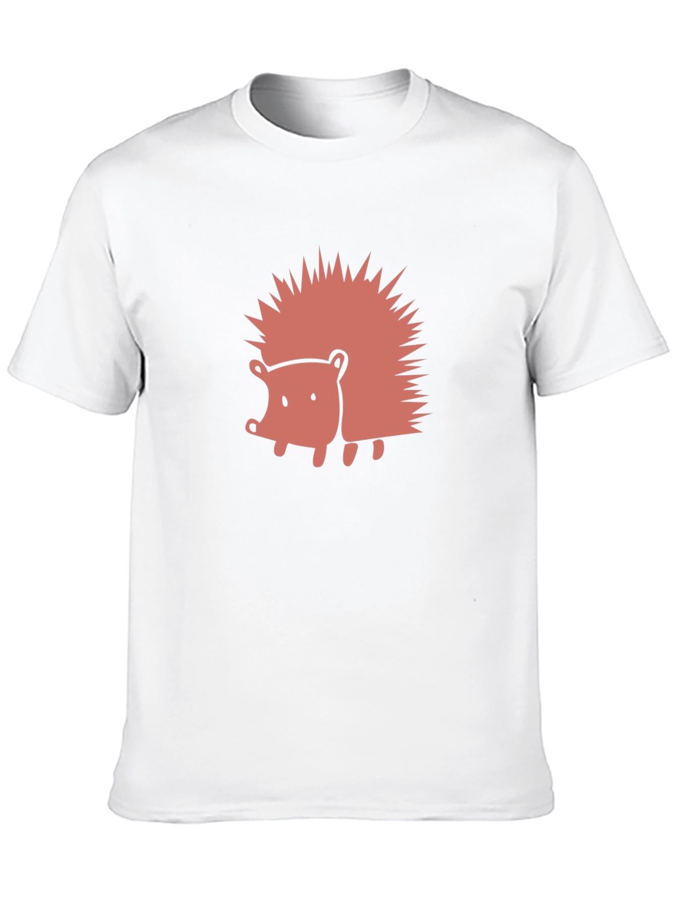 Cute Hedgehog Graphic Tee - Black Cotton Blend Shirt