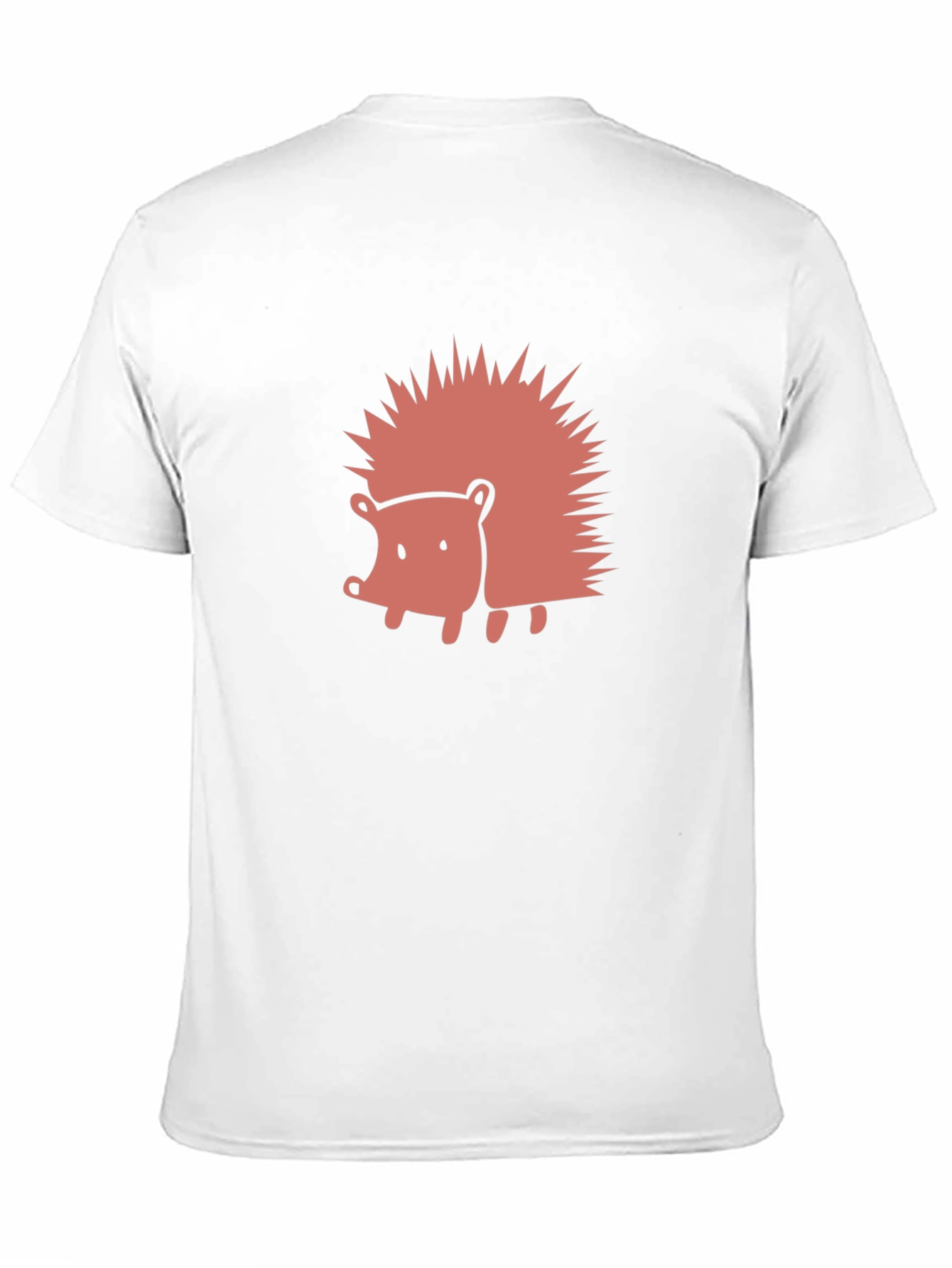 Cute Hedgehog Graphic Tee - Black Cotton Blend Shirt