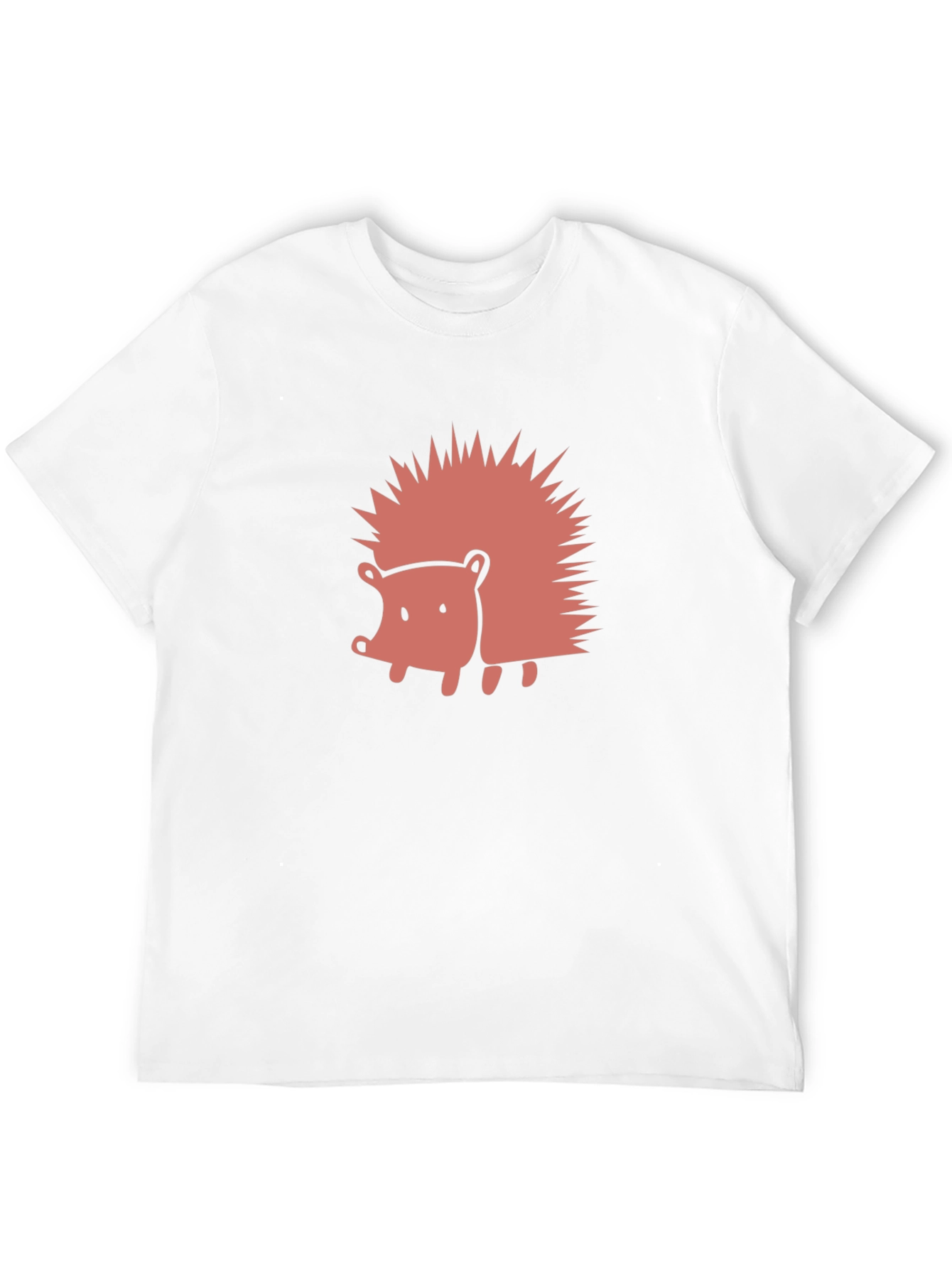 Cute Hedgehog Graphic Tee - Black Cotton Blend Shirt