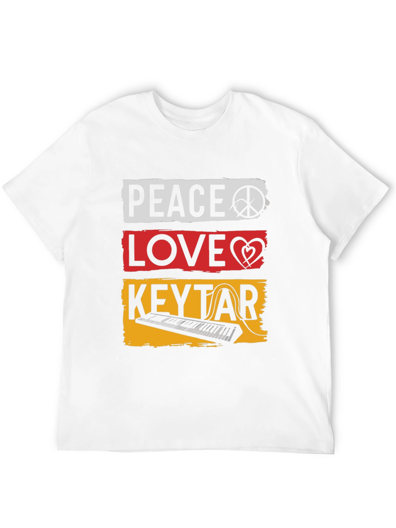 Peace Love Keytar T-Shirt - Music Lover Tee