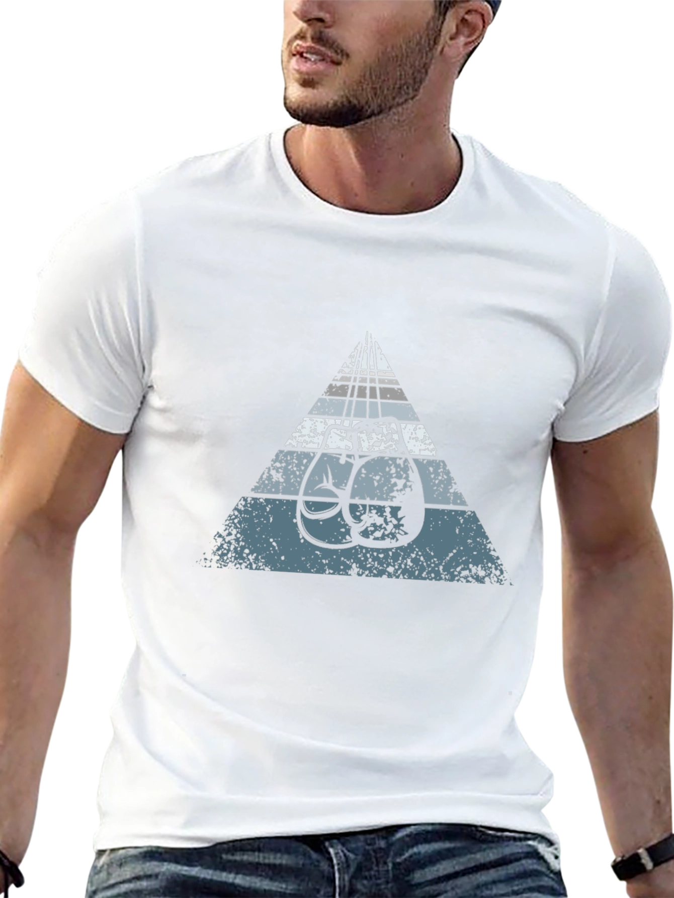 Retro Boxing Gloves Tee - Triangle Design