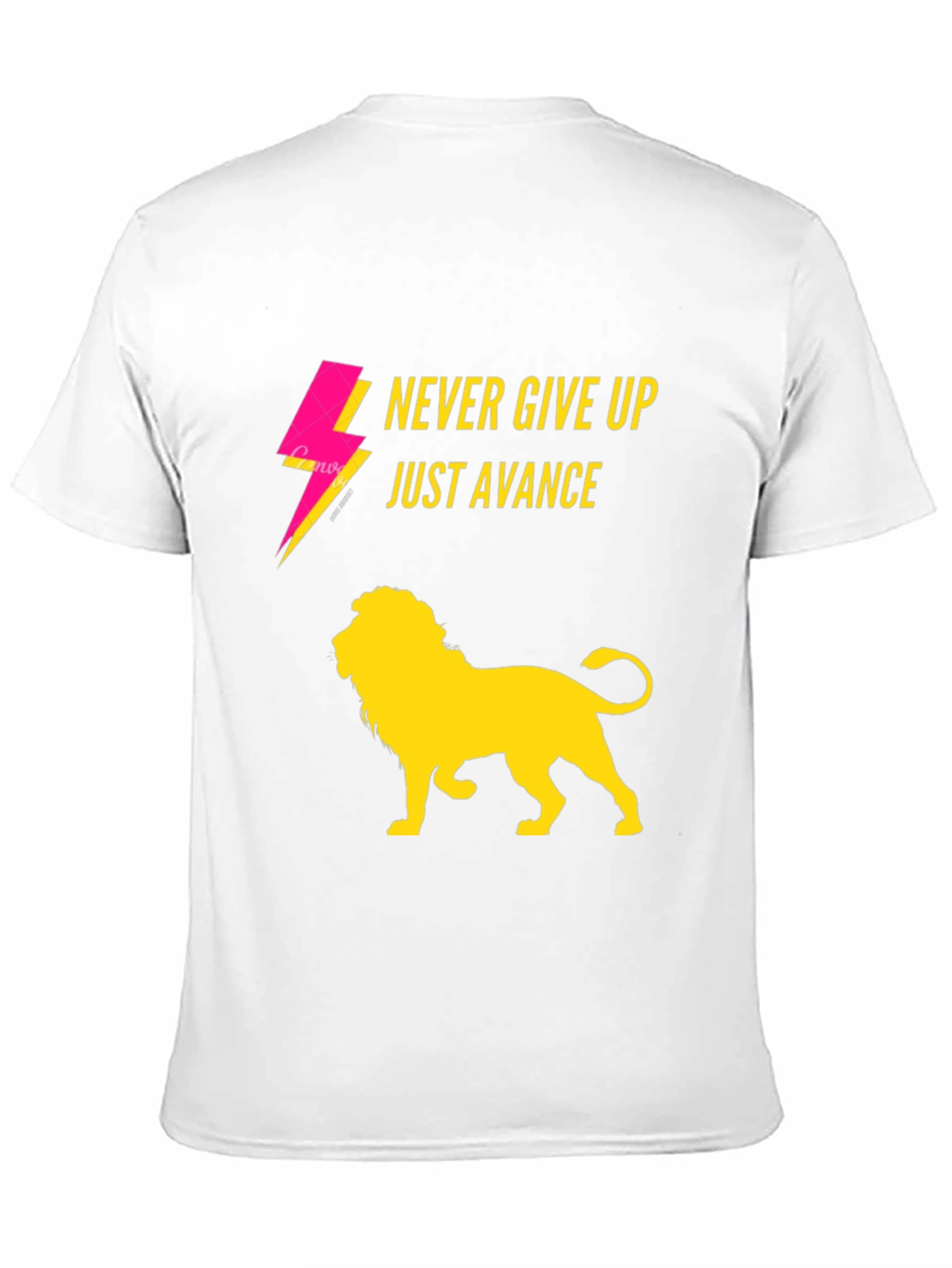 Never Give Up Lion Graphic T-Shirt