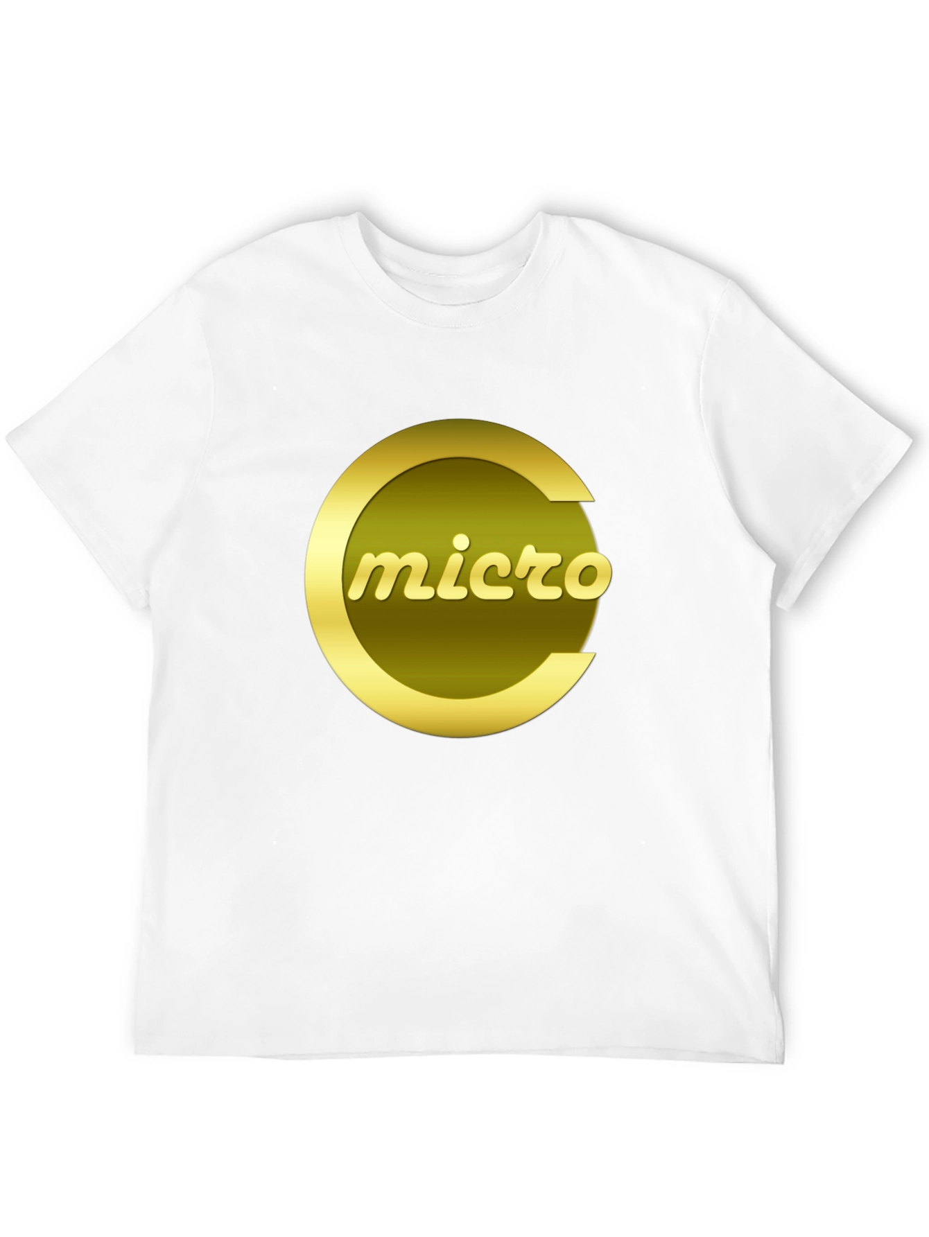 Micro Gold Logo Graphic Tee - Stylish Black T-Shirt