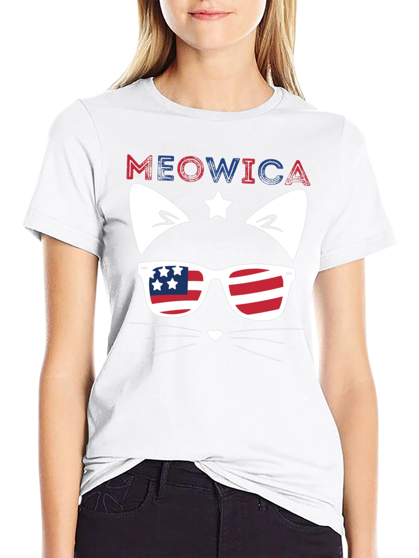 Meowica Cat Patriotic T-Shirt