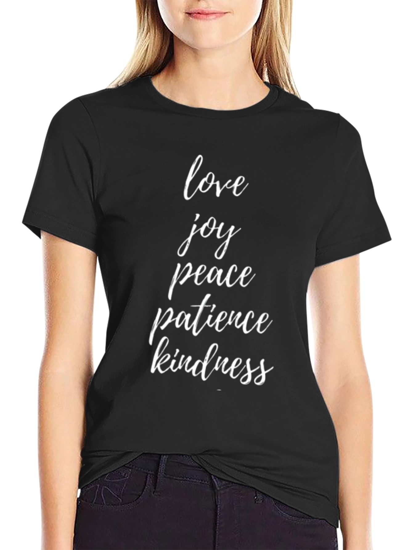 Love Joy Peace T-Shirt - Black