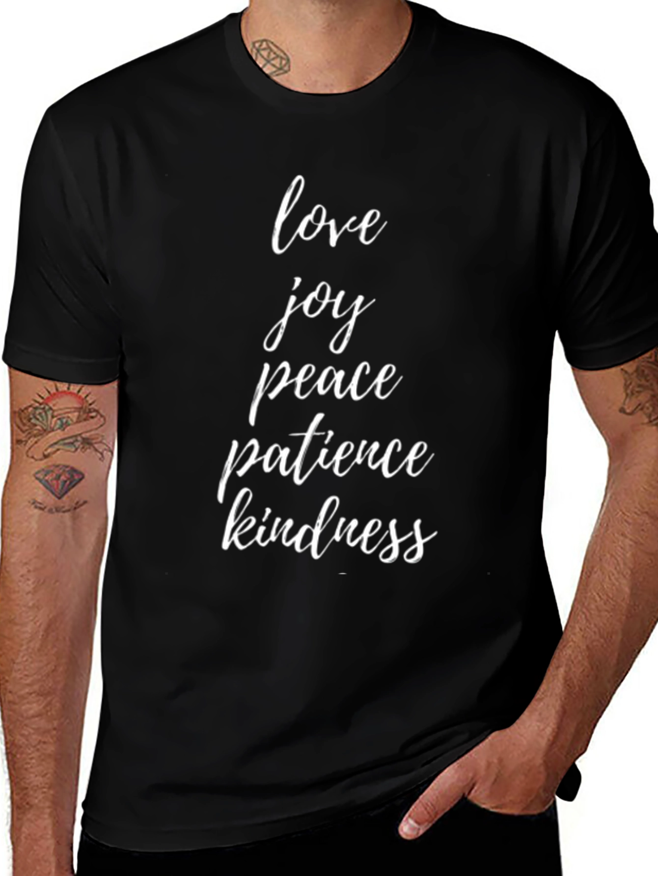Love Joy Peace T-Shirt - Black